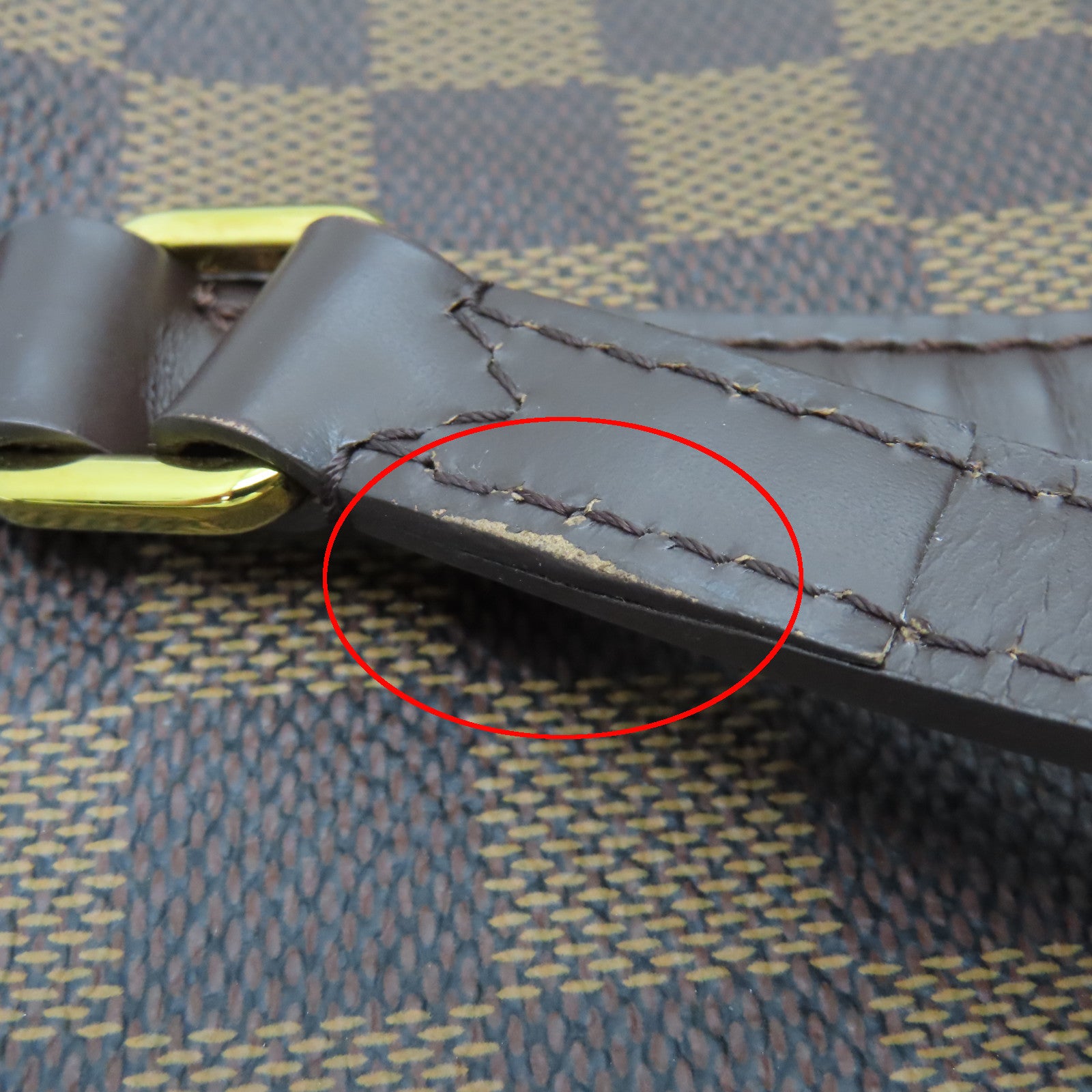 LOUIS VUITTON Damier Totally MM金扣手挽袋啡色