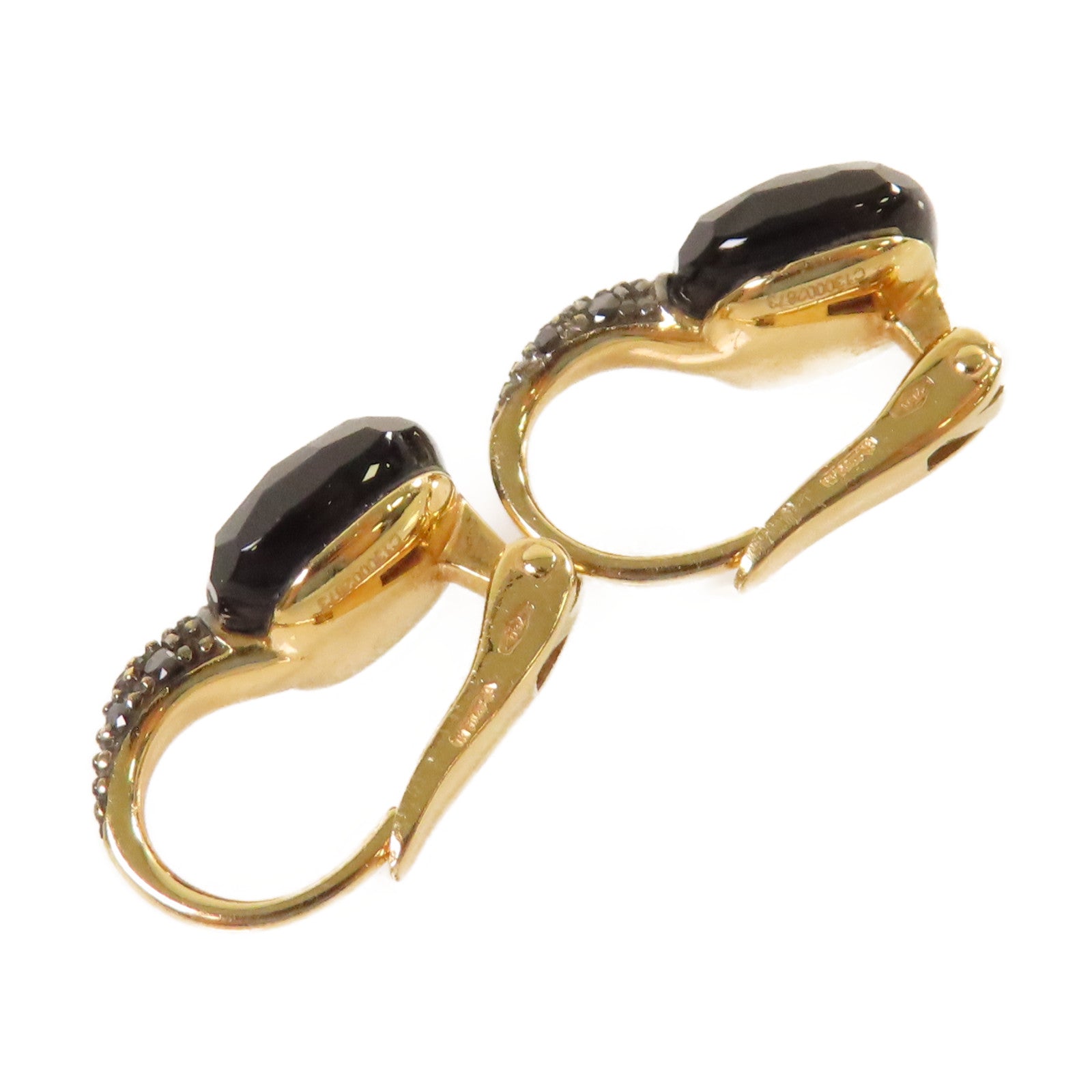 Pomellato 18K黃金/黑寶石Earrings耳環