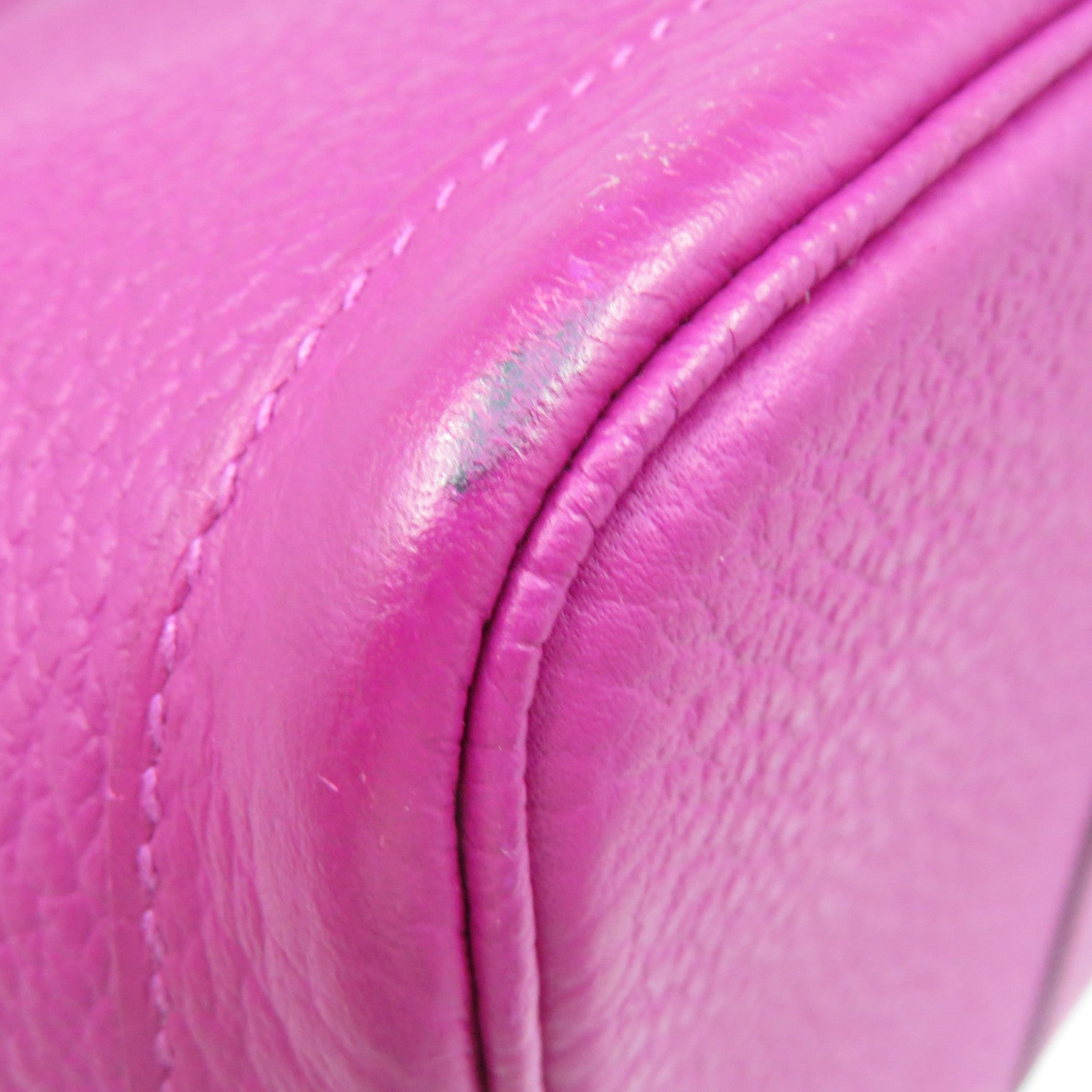HERMES Country皮革GardenParty PM Hand Bag手挽袋Rose Purple紫色
