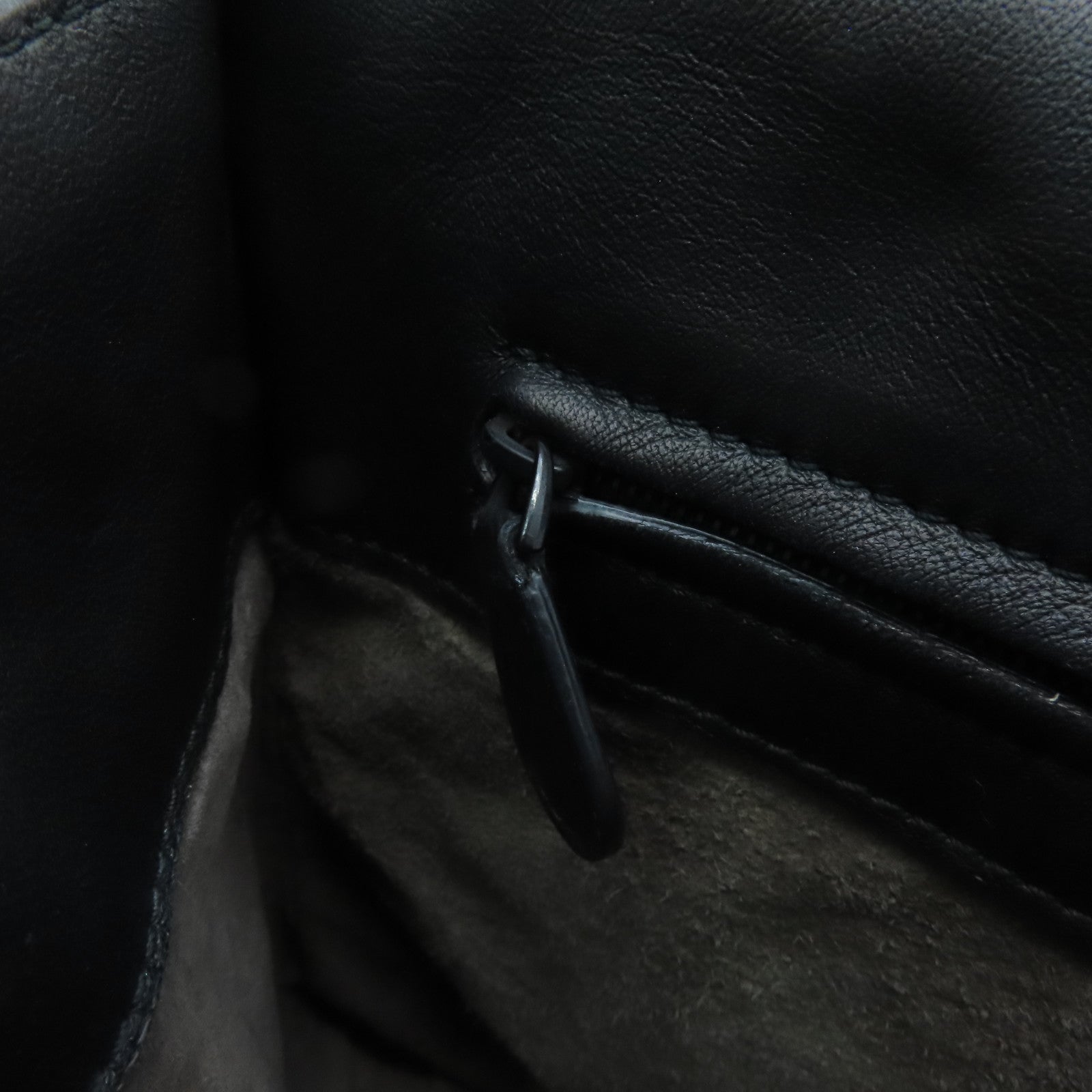 BOTTEGA VENETA Cowhide Leather Hand Bag Black Buckle Hand Bag Black