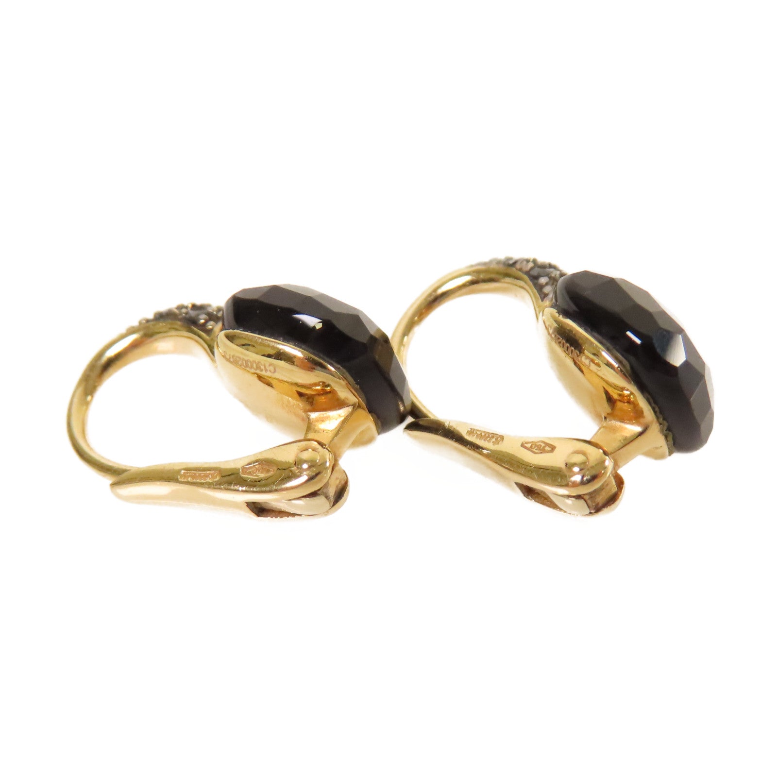 Pomellato 18K黃金/黑寶石Earrings耳環