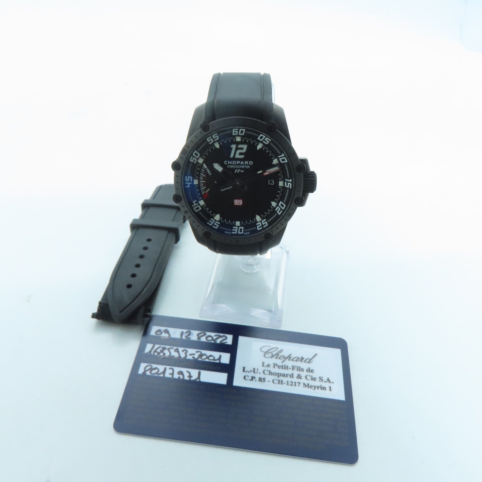 Chopard Classic Racing Titanium/橡胶带手表自动机芯黑色