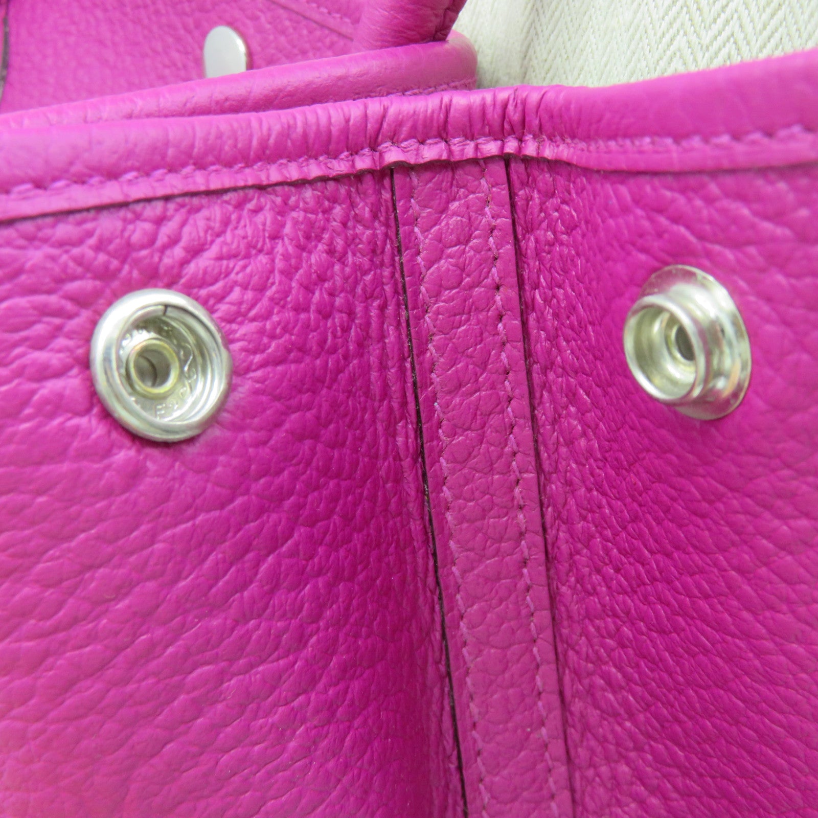 HERMES Country皮革GardenParty PM Hand Bag手挽袋Rose Purple紫色