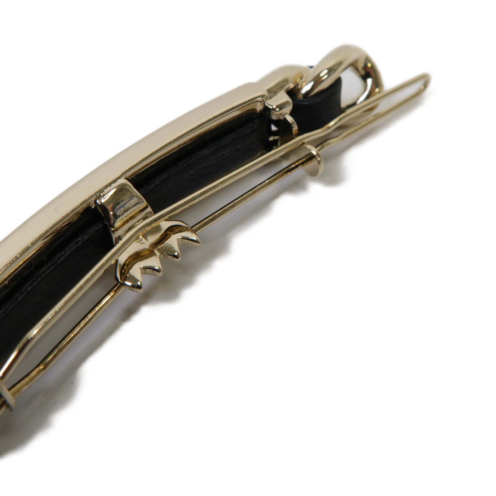 CHANEL 金屬Hair Clip髮夾金色/黒色