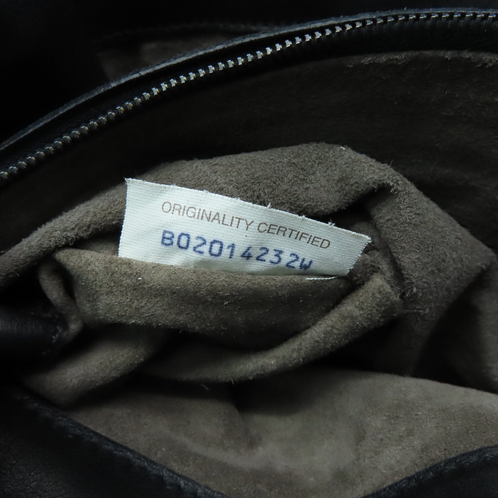 BOTTEGA VENETA Cowhide Leather Hand Bag Black Buckle Hand Bag Black