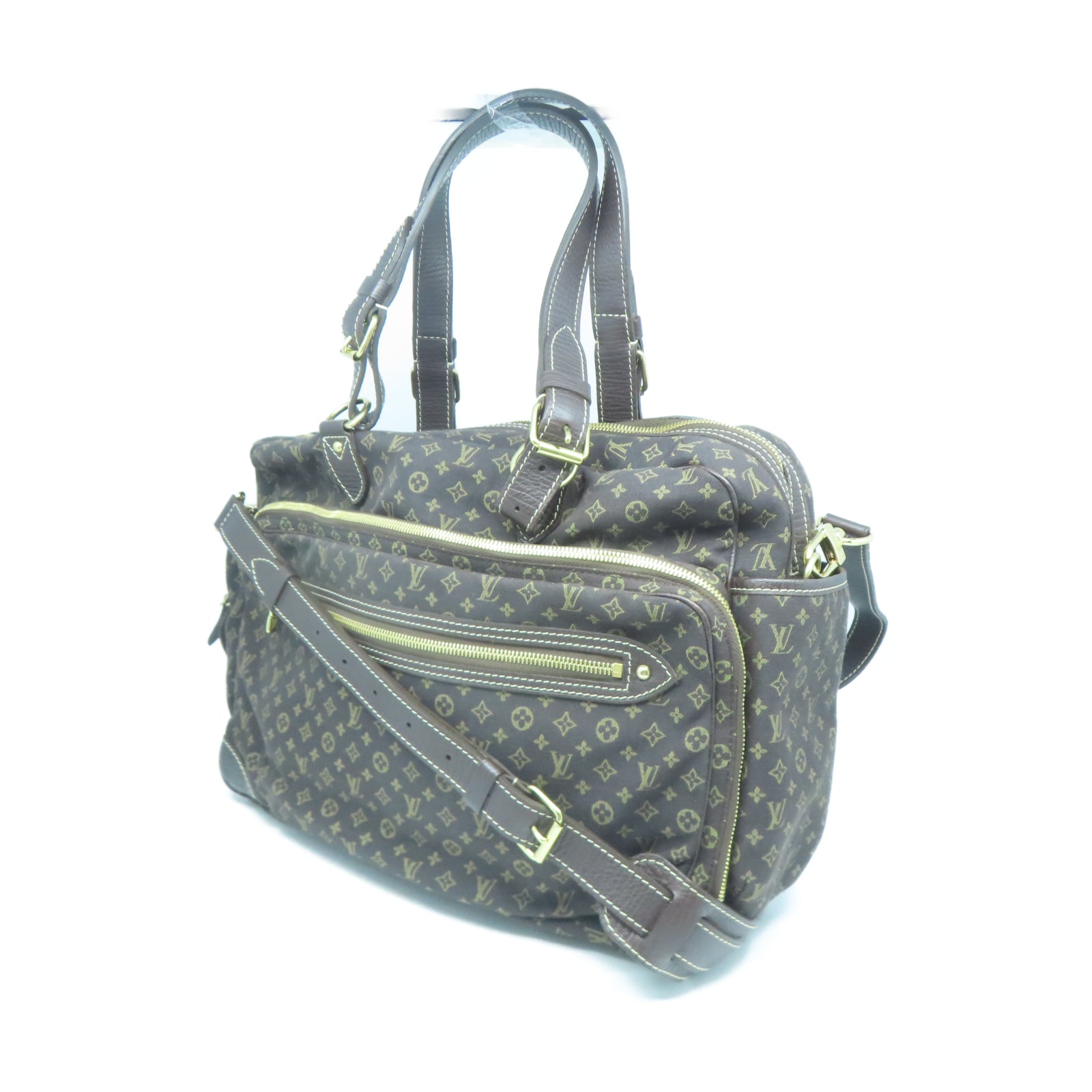 LOUIS VUITTON Monogram Mini Sac Langer金扣手挽肩背兩用袋棕色