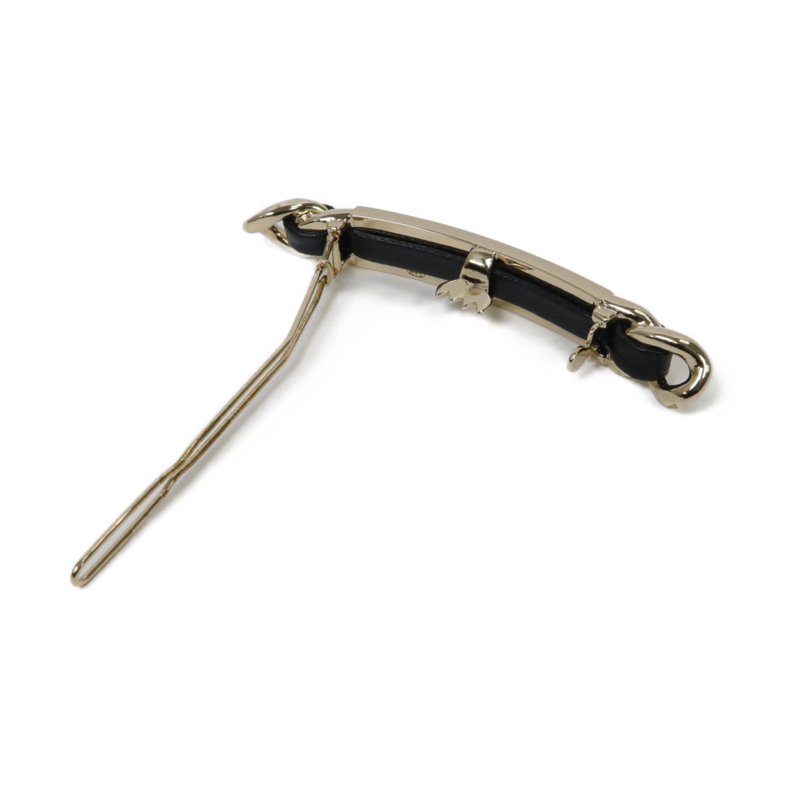 CHANEL 金屬Hair Clip髮夾金色/黒色