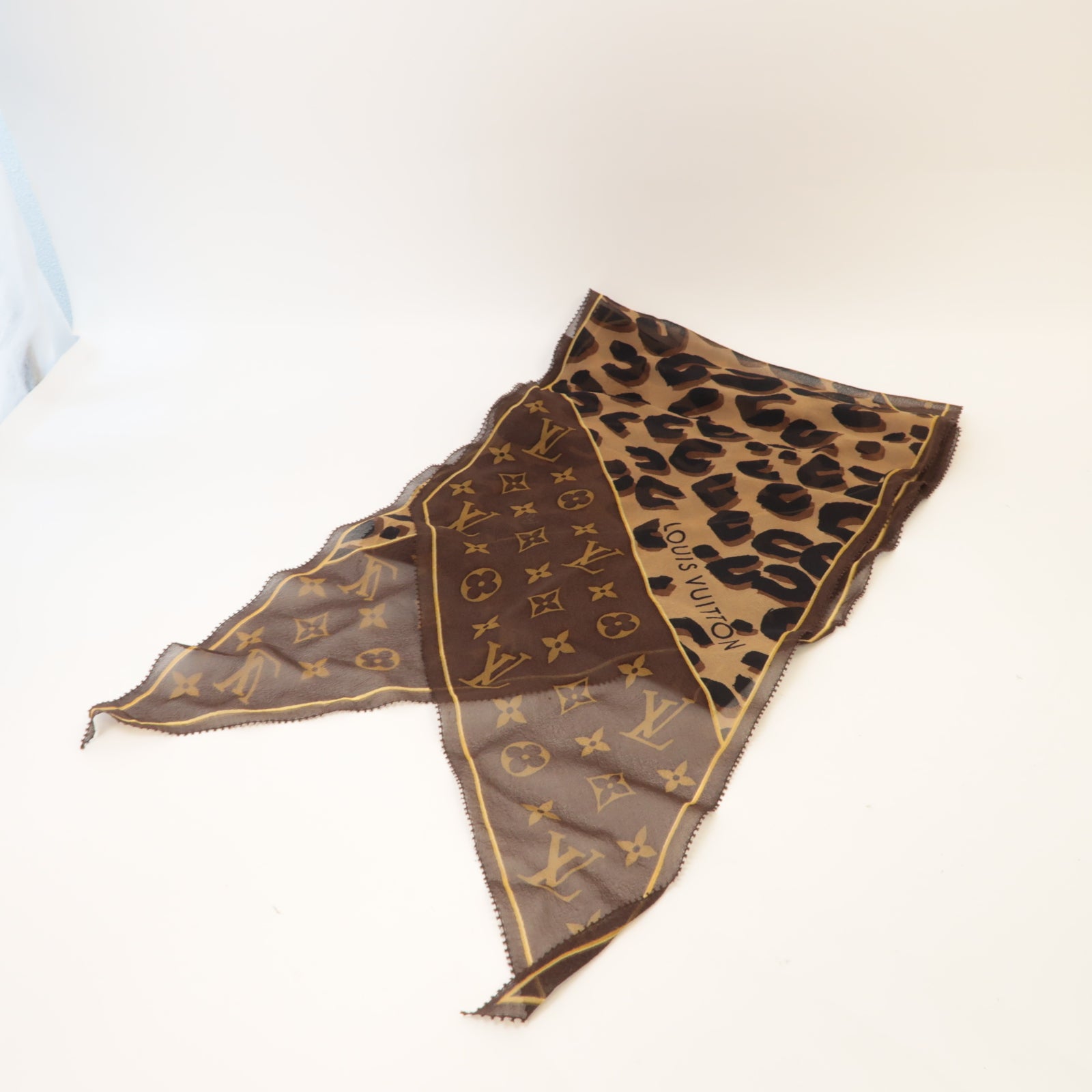 LOUIS VUITTON 薄紗Scarf圍巾啡色