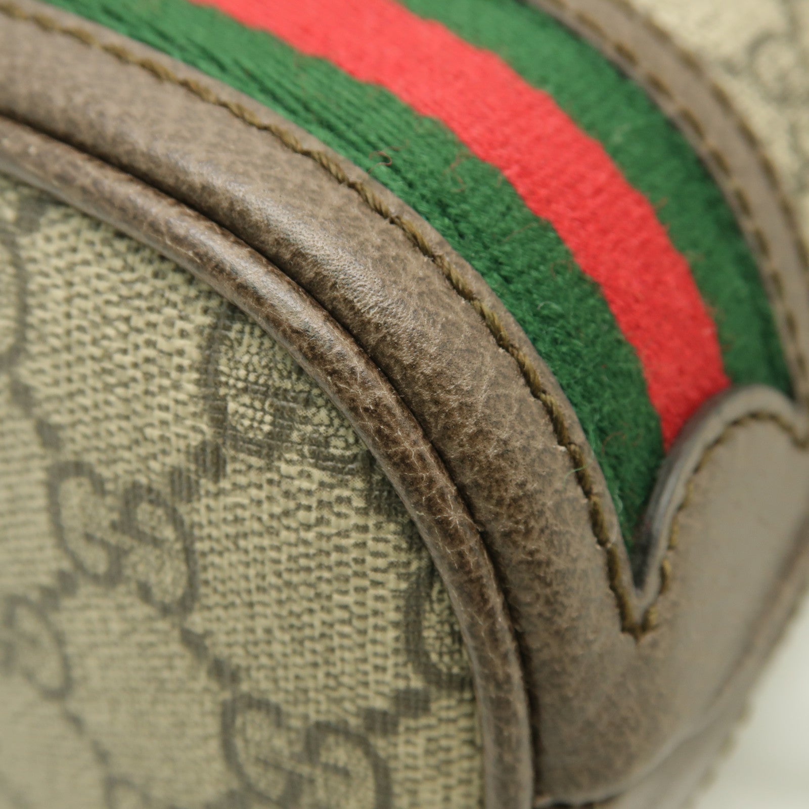 GUCCI 塗層帆布Drawstring Bucket金扣肩背袋米色