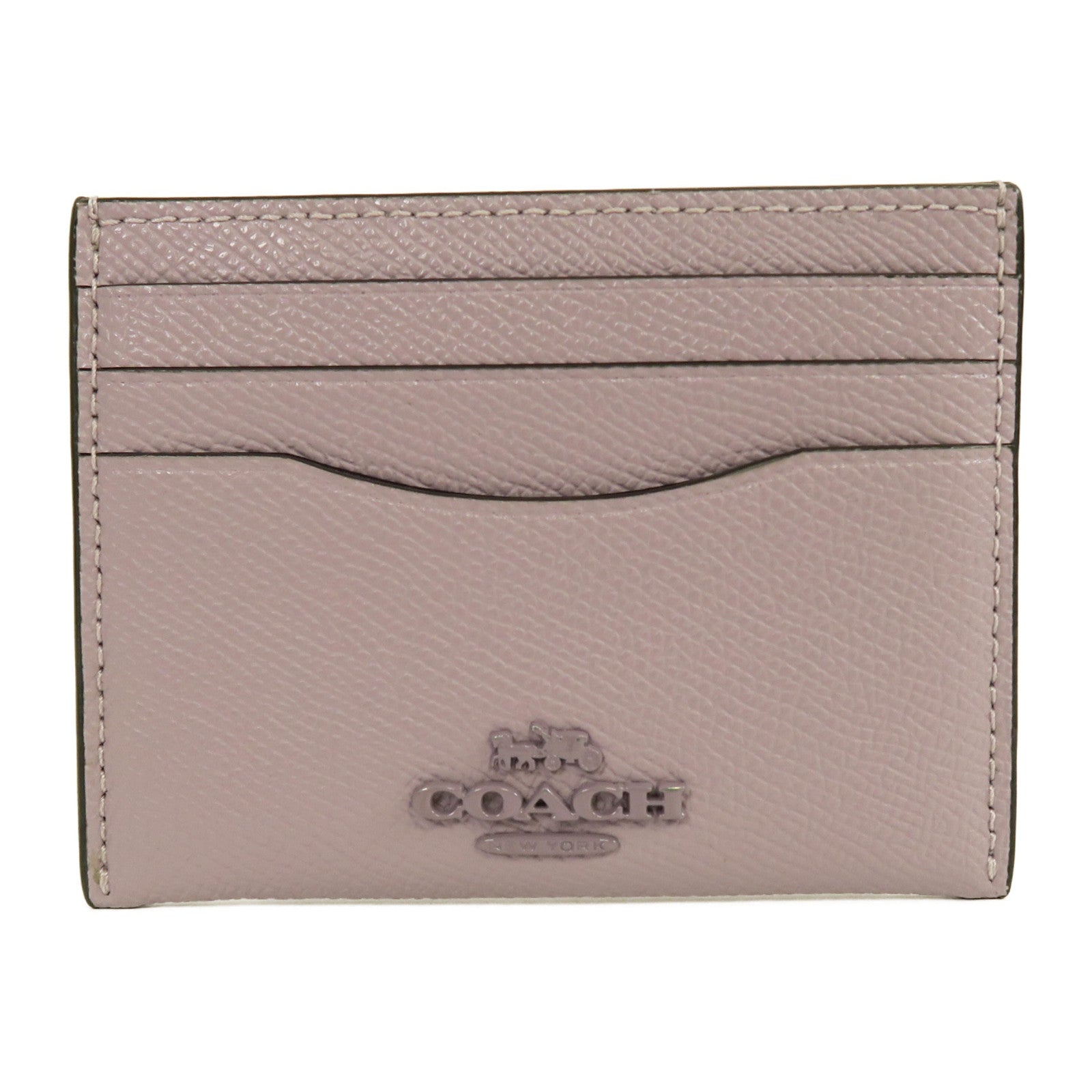 COACH 牛皮皮革Card Case卡片套紫色