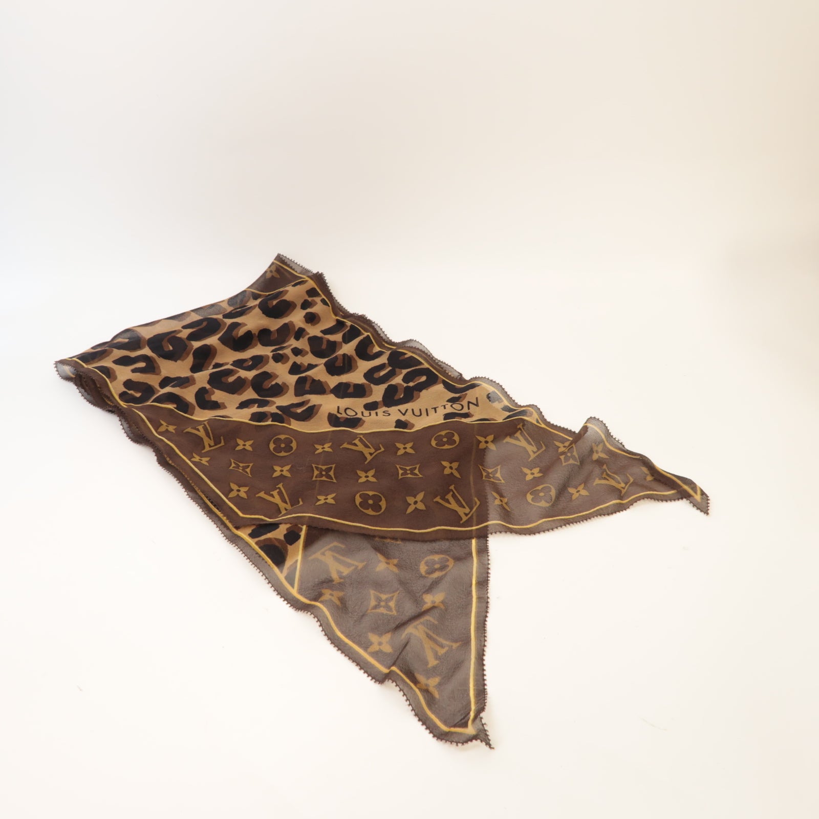 LOUIS VUITTON 薄紗Scarf圍巾啡色