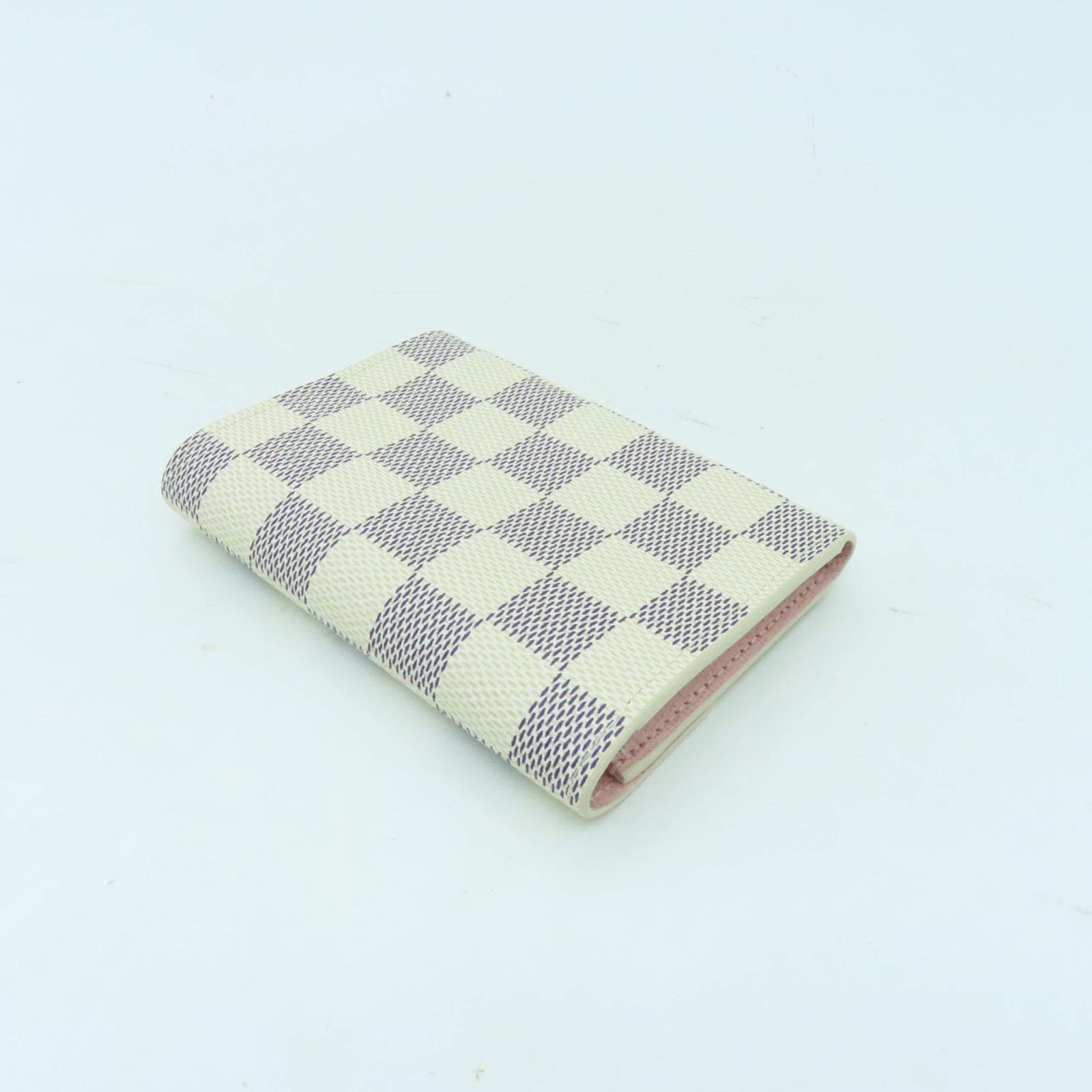 LOUIS VUITTON Damier Azur Rosalie Coin Purse金扣零錢包白色