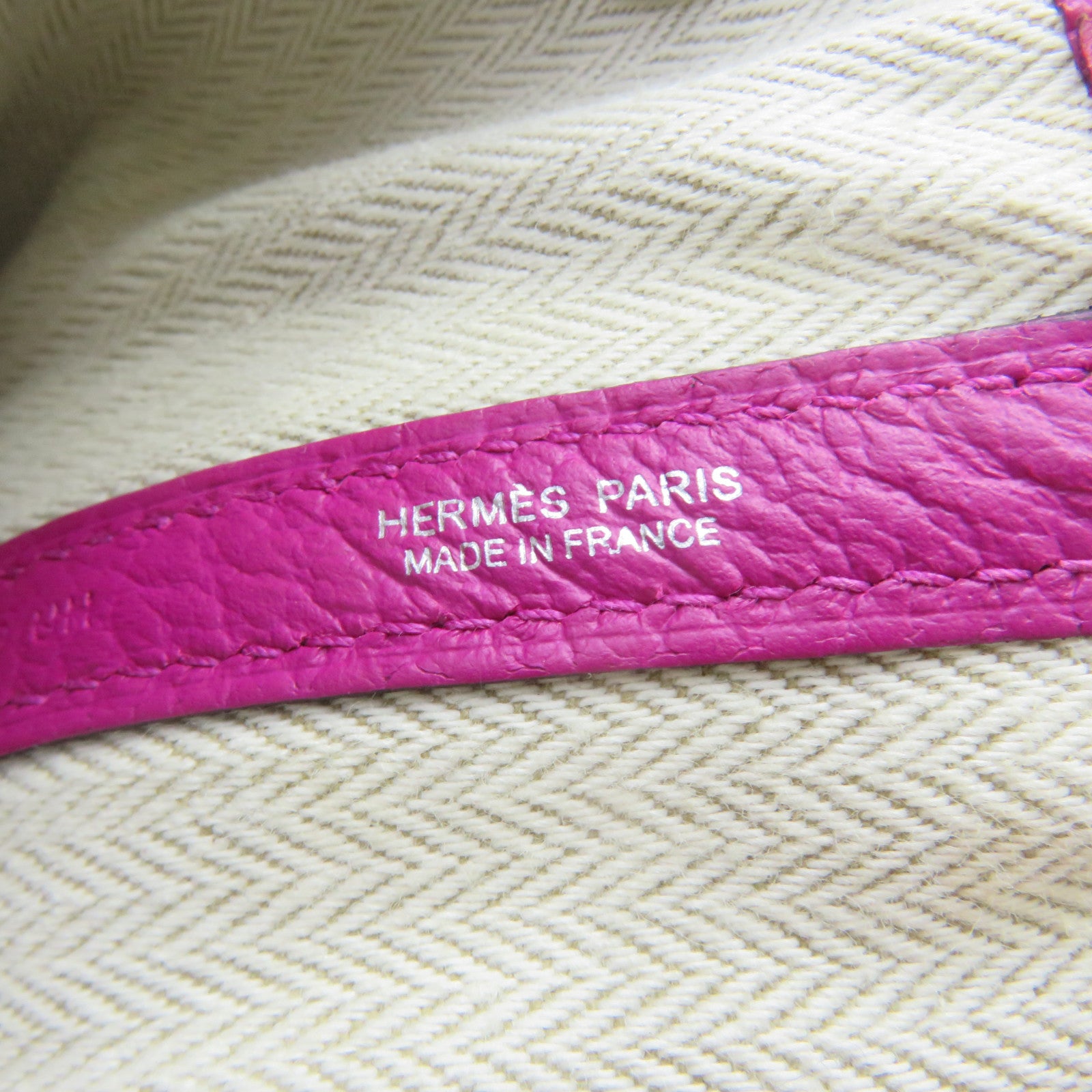 HERMES Country皮革GardenParty PM Hand Bag手挽袋Rose Purple紫色