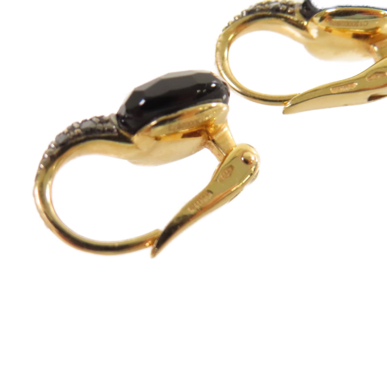 Pomellato 18K黃金/黑寶石Earrings耳環