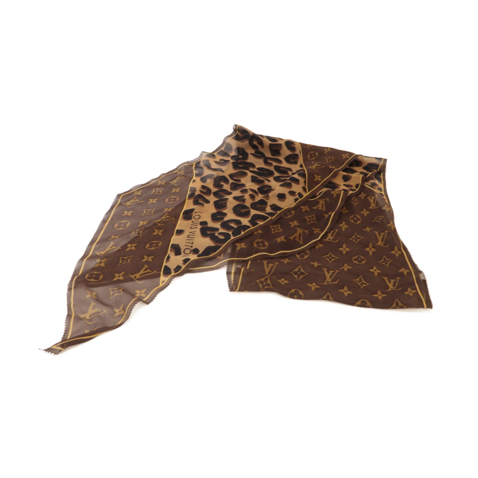 LOUIS VUITTON 薄紗Scarf圍巾啡色