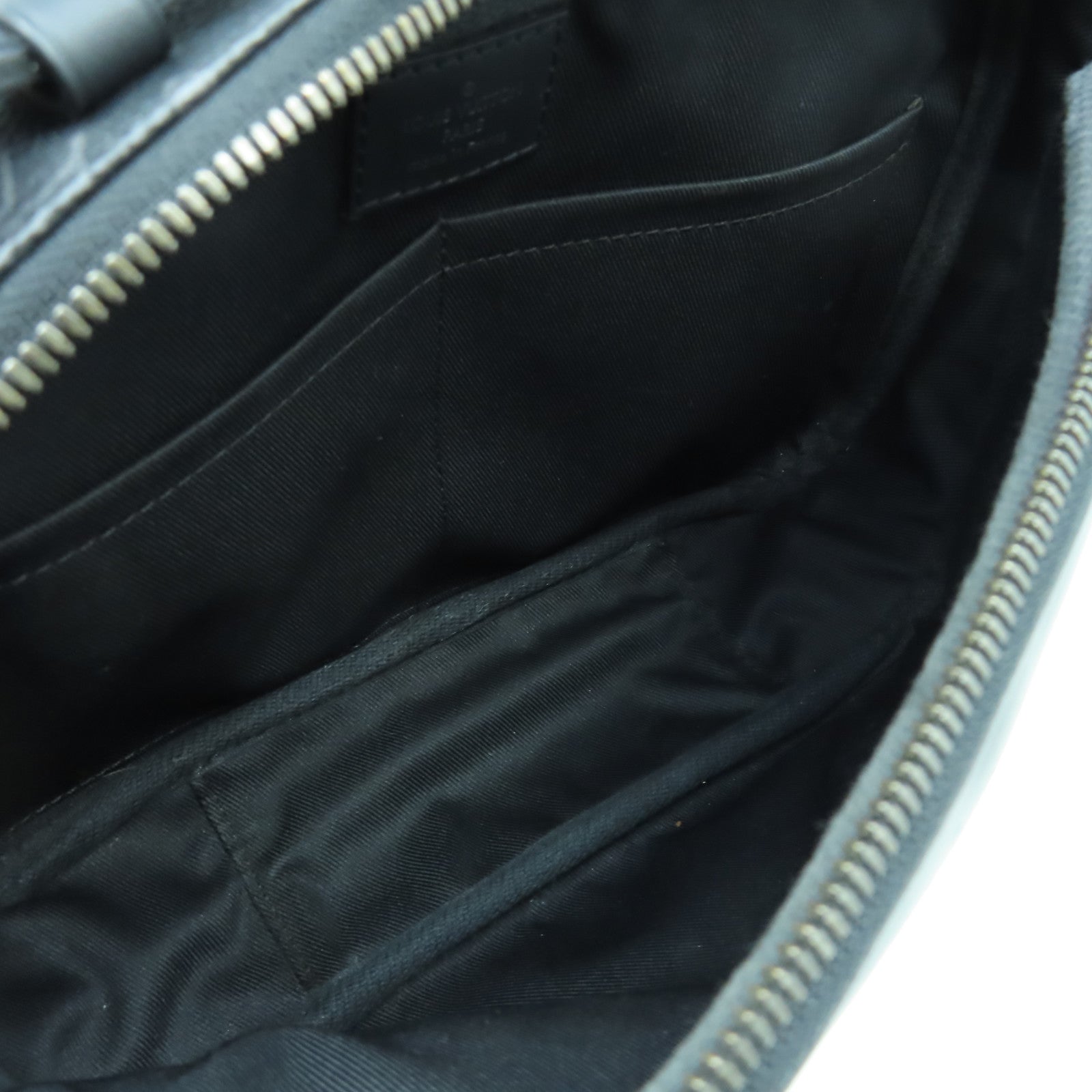 LOUIS VUITTON Monogram Eclipse Waist Bag銀扣腰包黑色/灰色