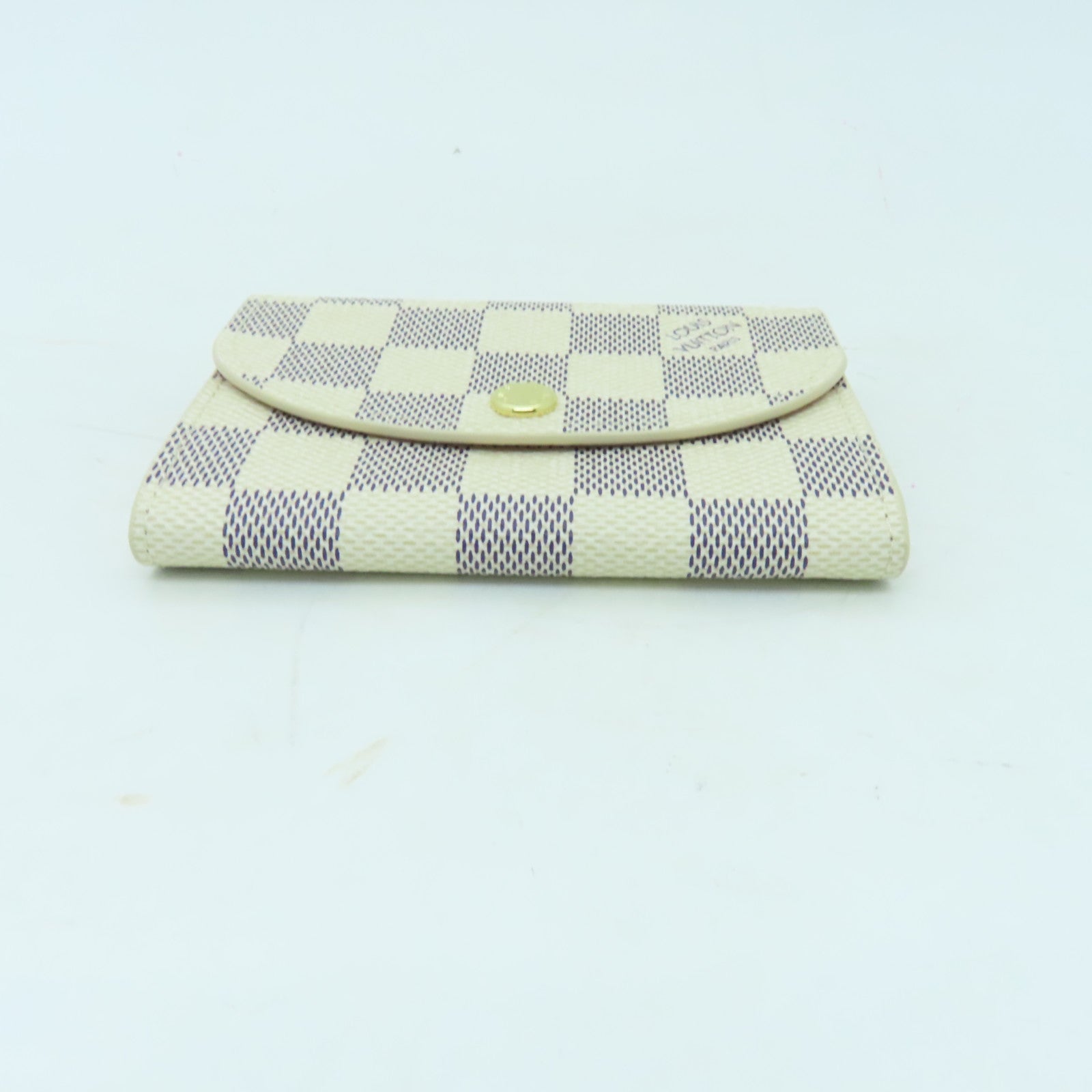 LOUIS VUITTON Damier Azur Rosalie Coin Purse金扣零錢包白色