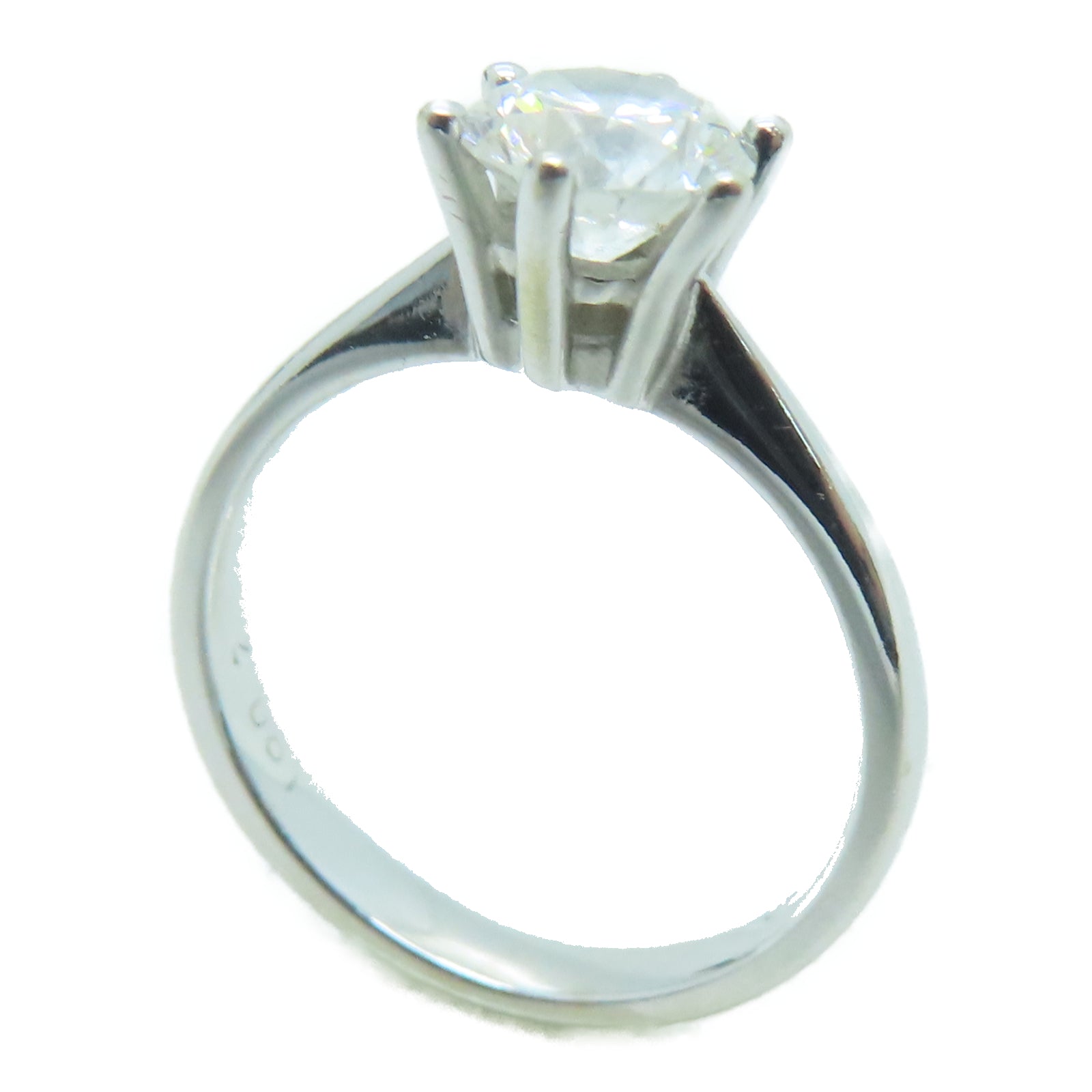 JEWELRY 18K白金Ring 0.81ct钻石戒指US#4