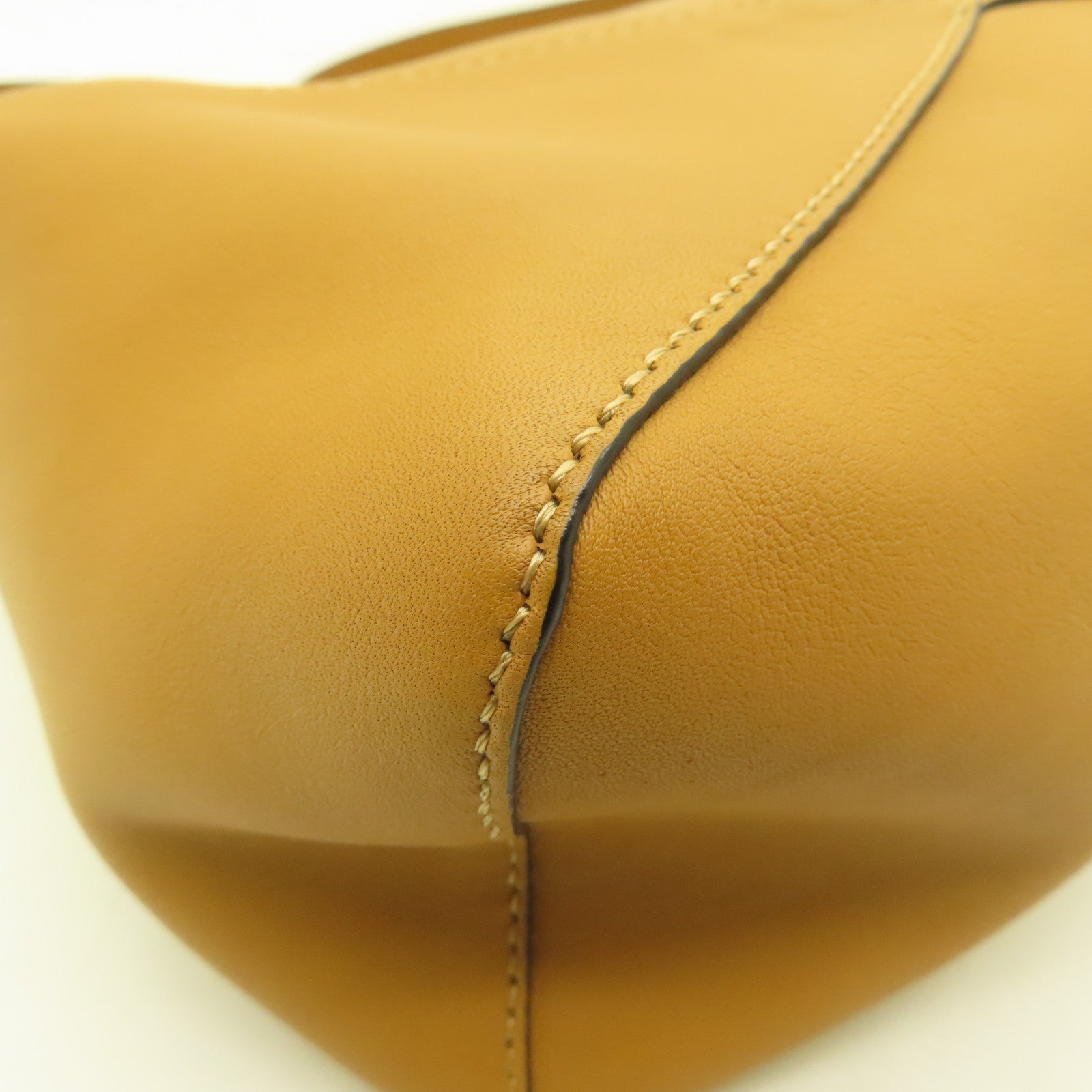 LOEWE cowhide leather Hobo Bag gold buckle shoulder bag brown