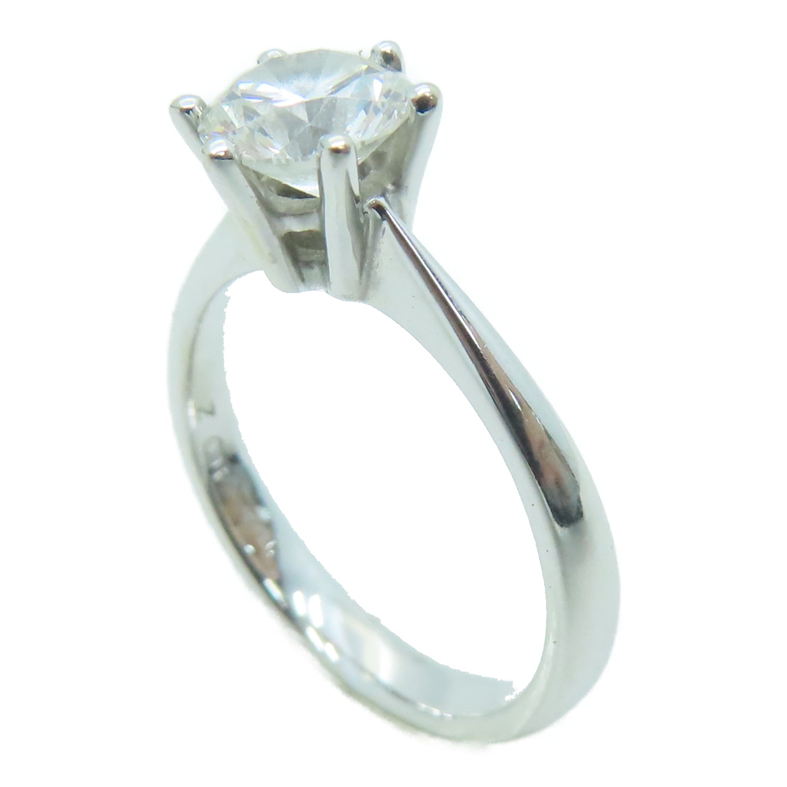 JEWELRY 18K白金Ring 0.81ct钻石戒指US#4