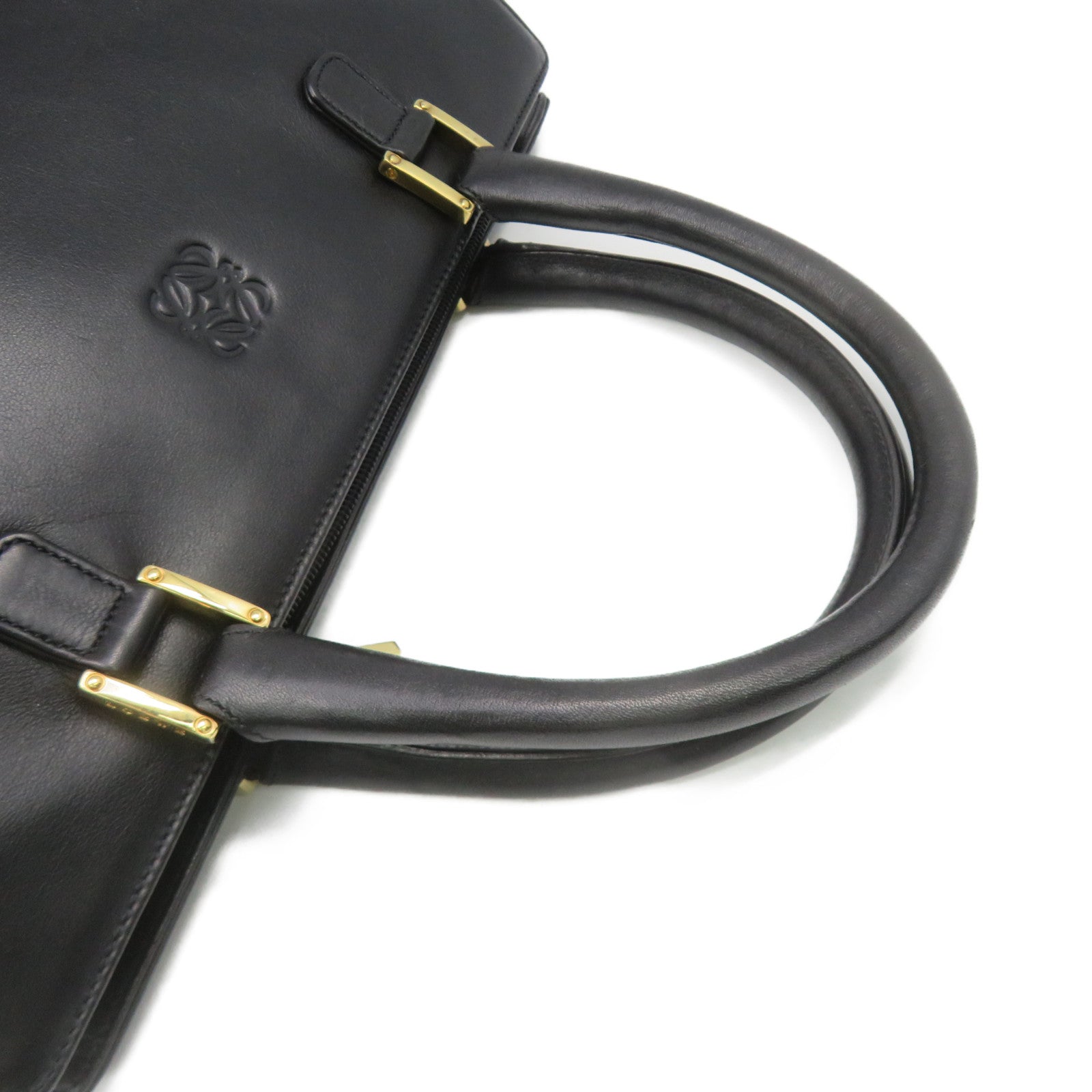 LOEWE 牛皮皮革Tote Bag手挽袋黑色