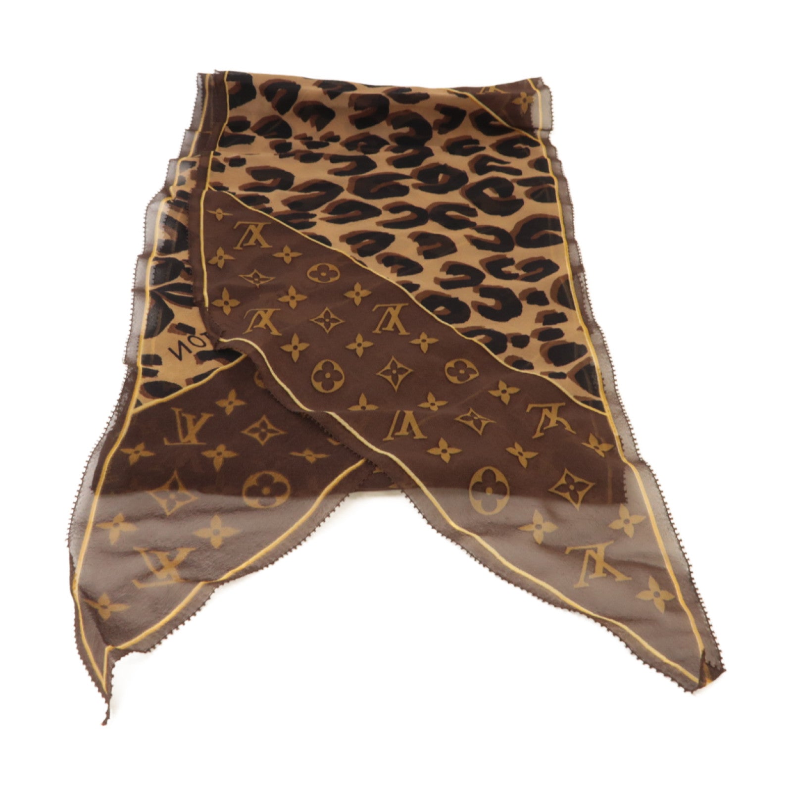LOUIS VUITTON 薄紗Scarf圍巾啡色