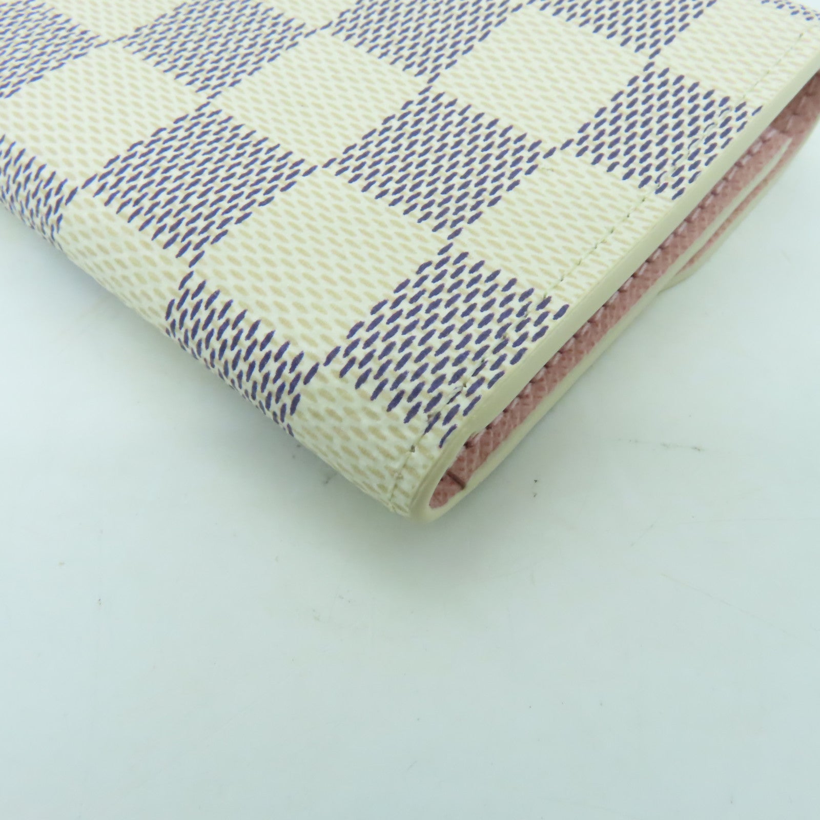 LOUIS VUITTON Damier Azur Rosalie Coin Purse金扣零錢包白色
