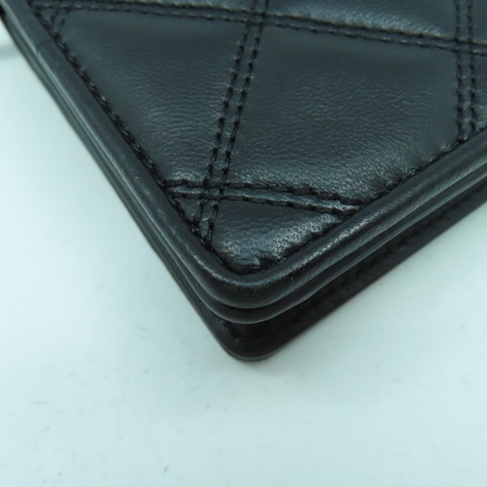 Tory Burch 菱格羊皮皮革Chain Shoulder Bag金扣鏈帶肩背袋黑色