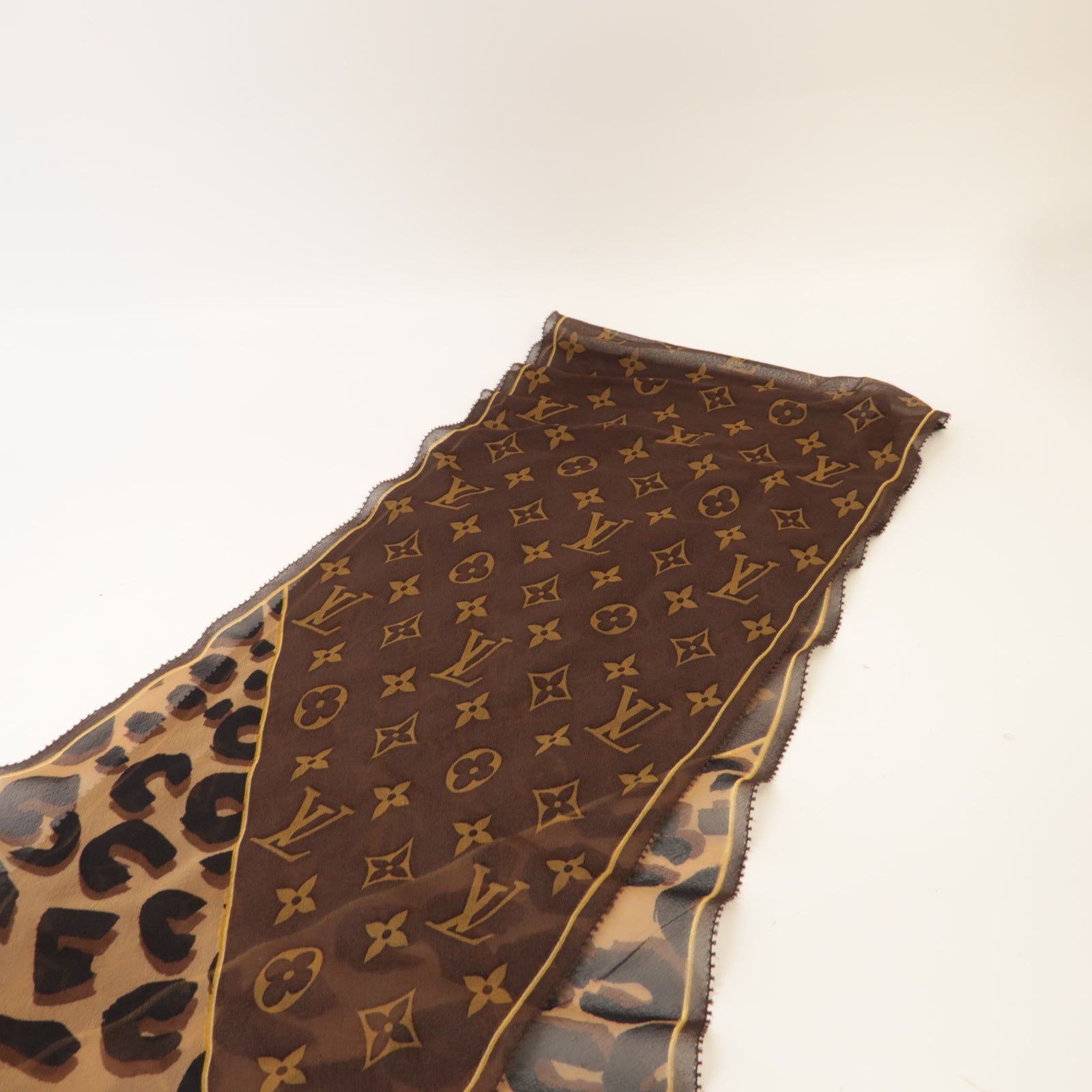 LOUIS VUITTON 薄紗Scarf圍巾啡色