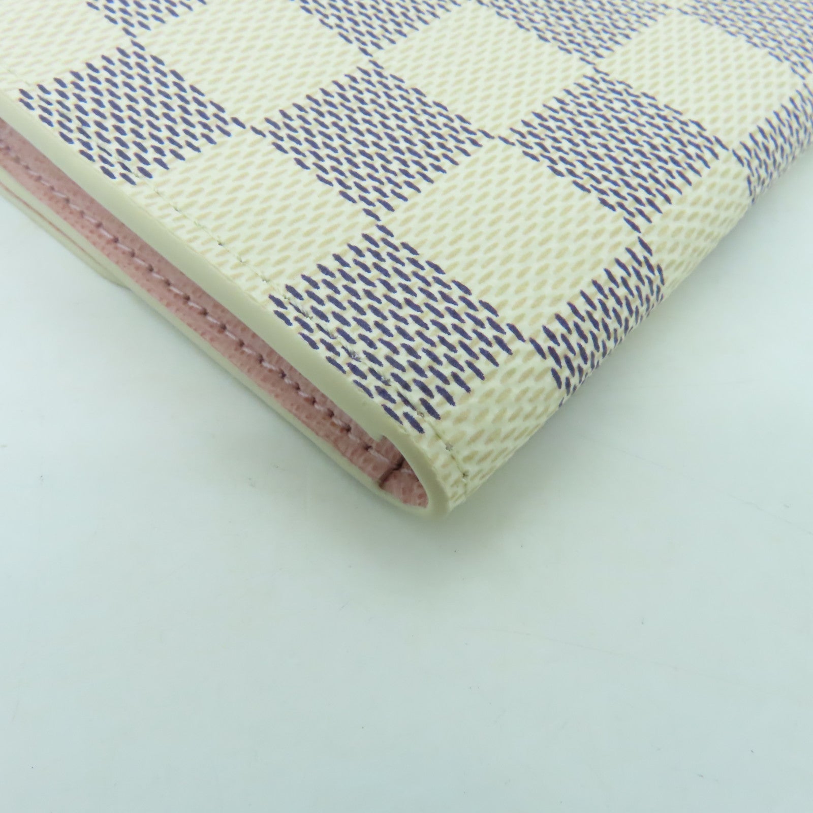 LOUIS VUITTON Damier Azur Rosalie Coin Purse金扣零錢包白色