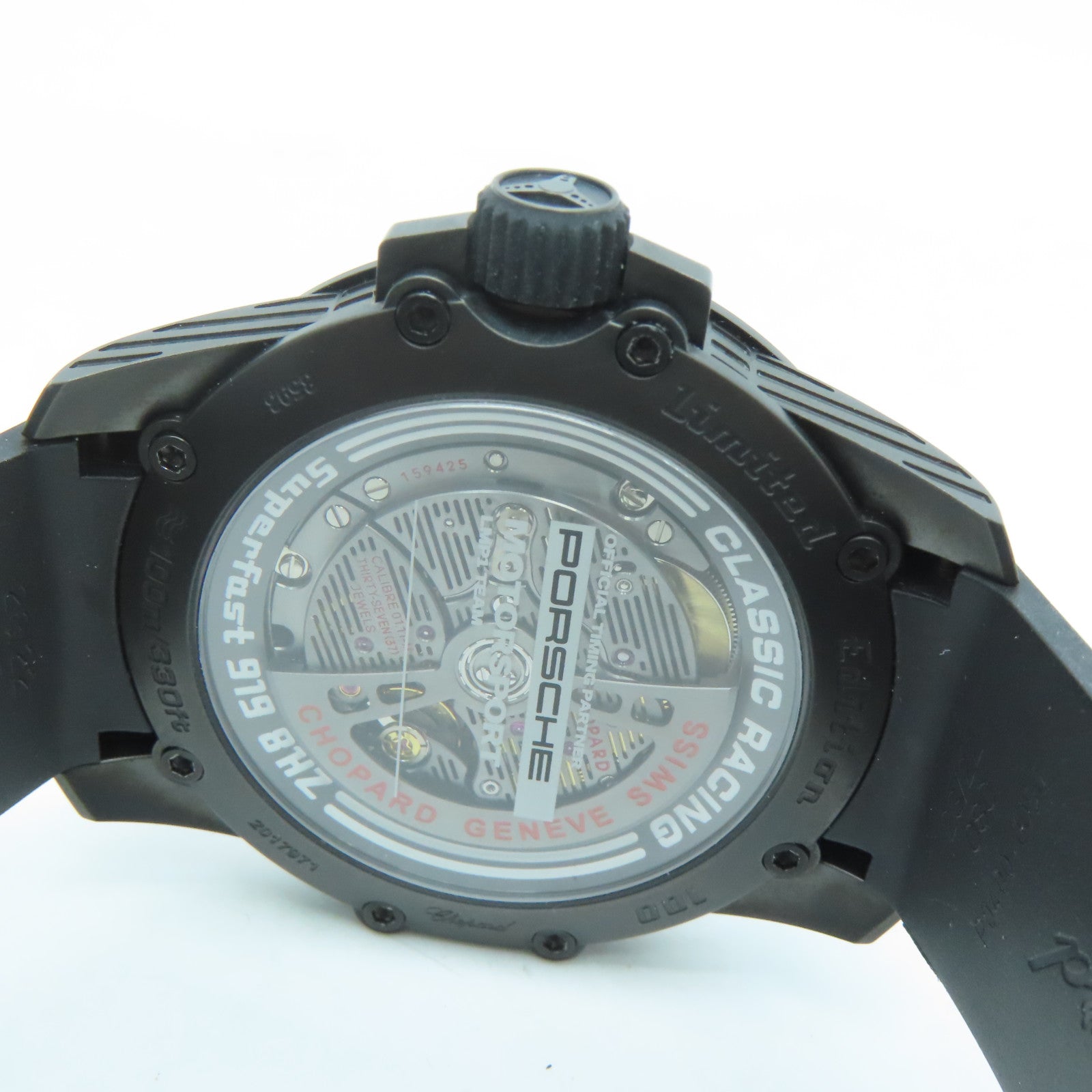 Chopard Classic Racing Titanium/橡胶带手表自动机芯黑色