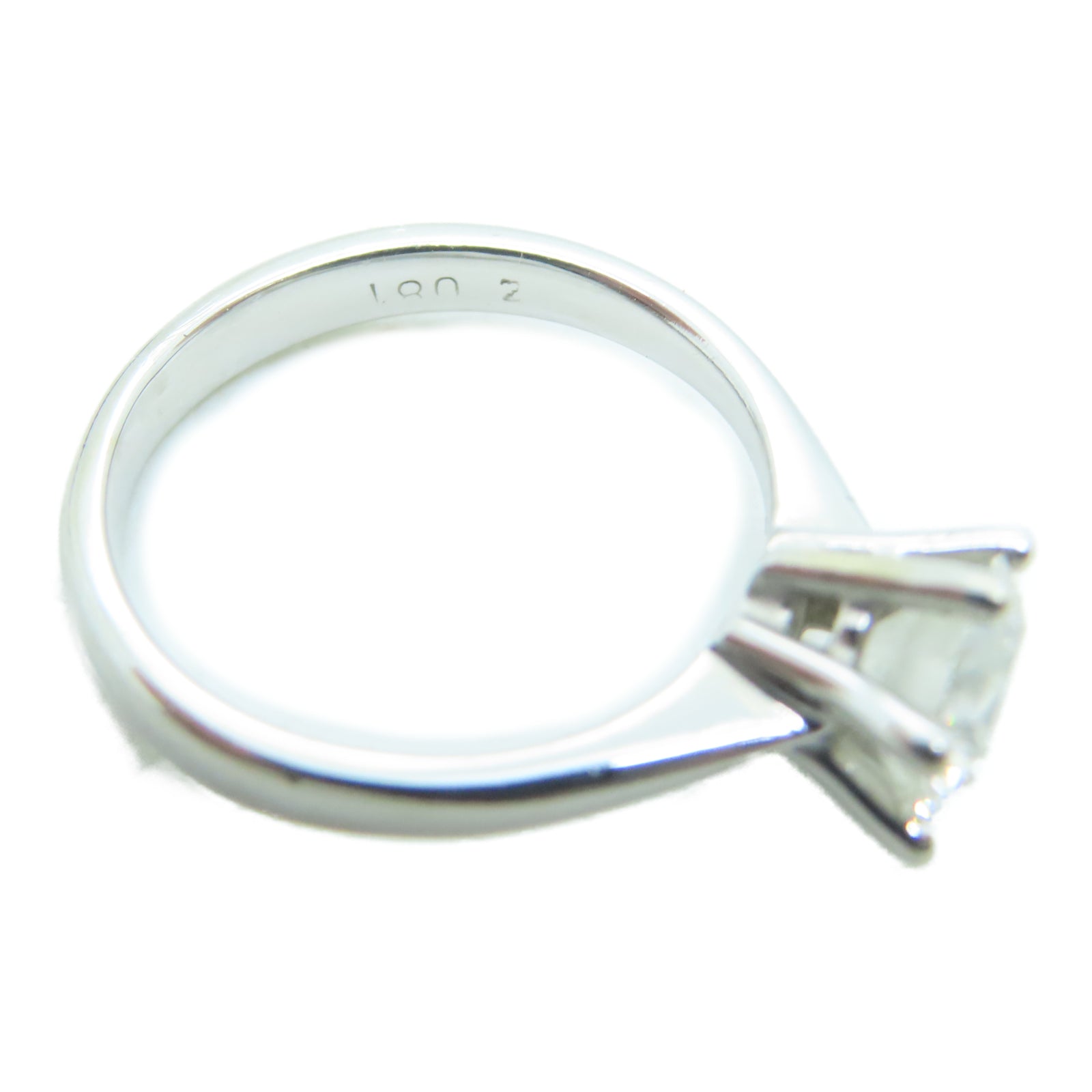 JEWELRY 18K白金Ring 0.81ct钻石戒指US#4