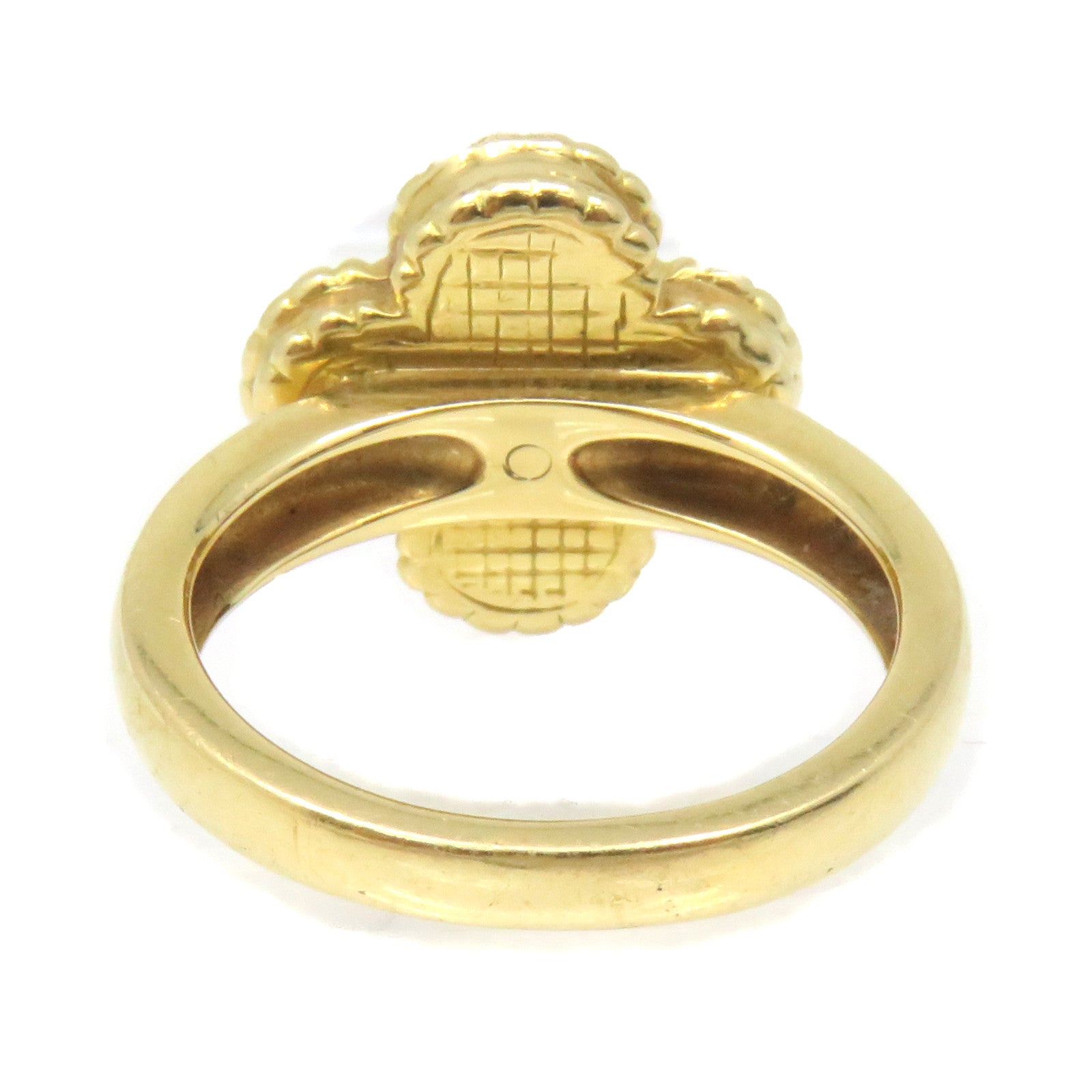 Van Cleef & Arpels 18K黃金/瑪瑙Vintage Alhambra Ring戒指#52/US#5.75