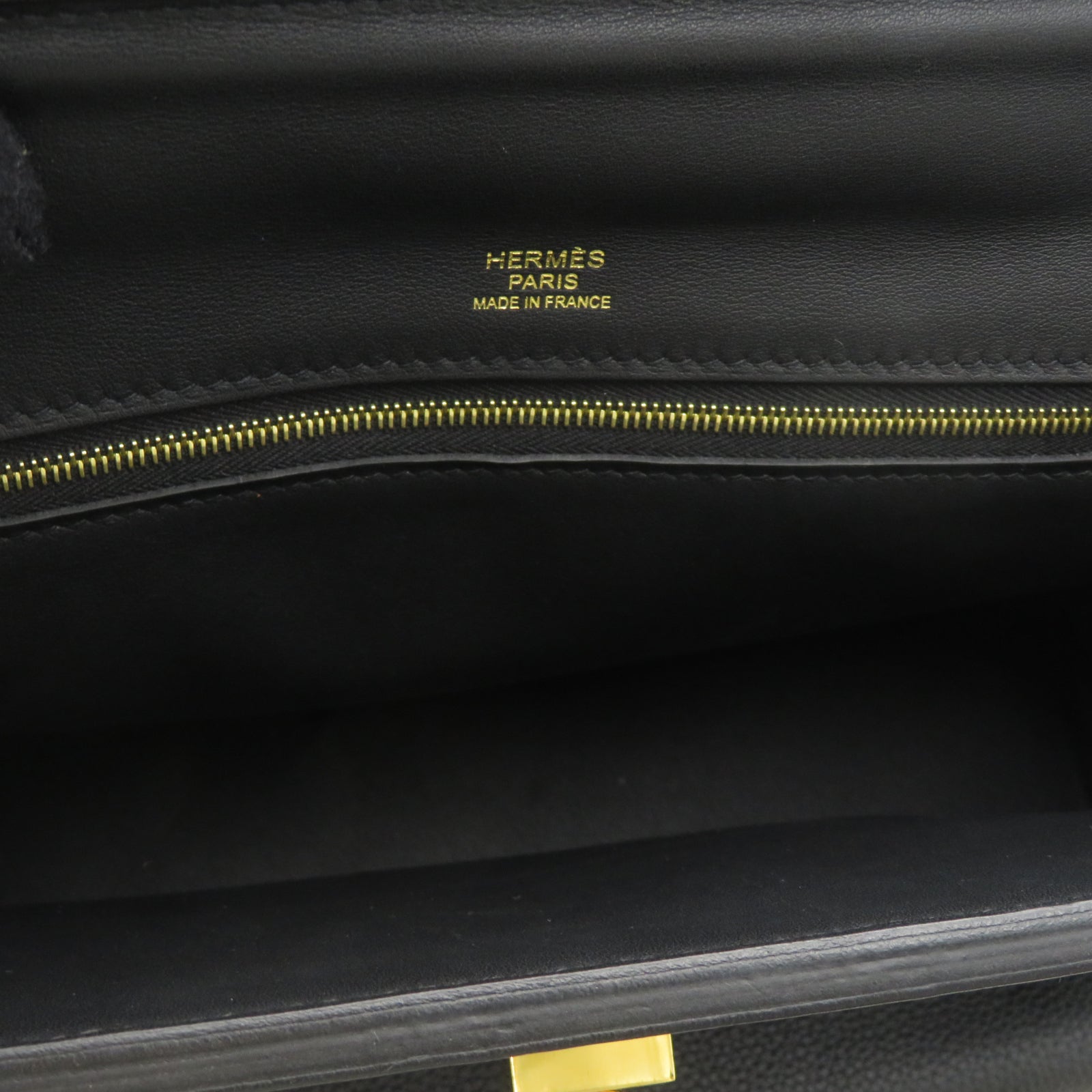 HERMES Swift皮革24/24 29cm金扣手挽肩背兩用袋Noir黑色