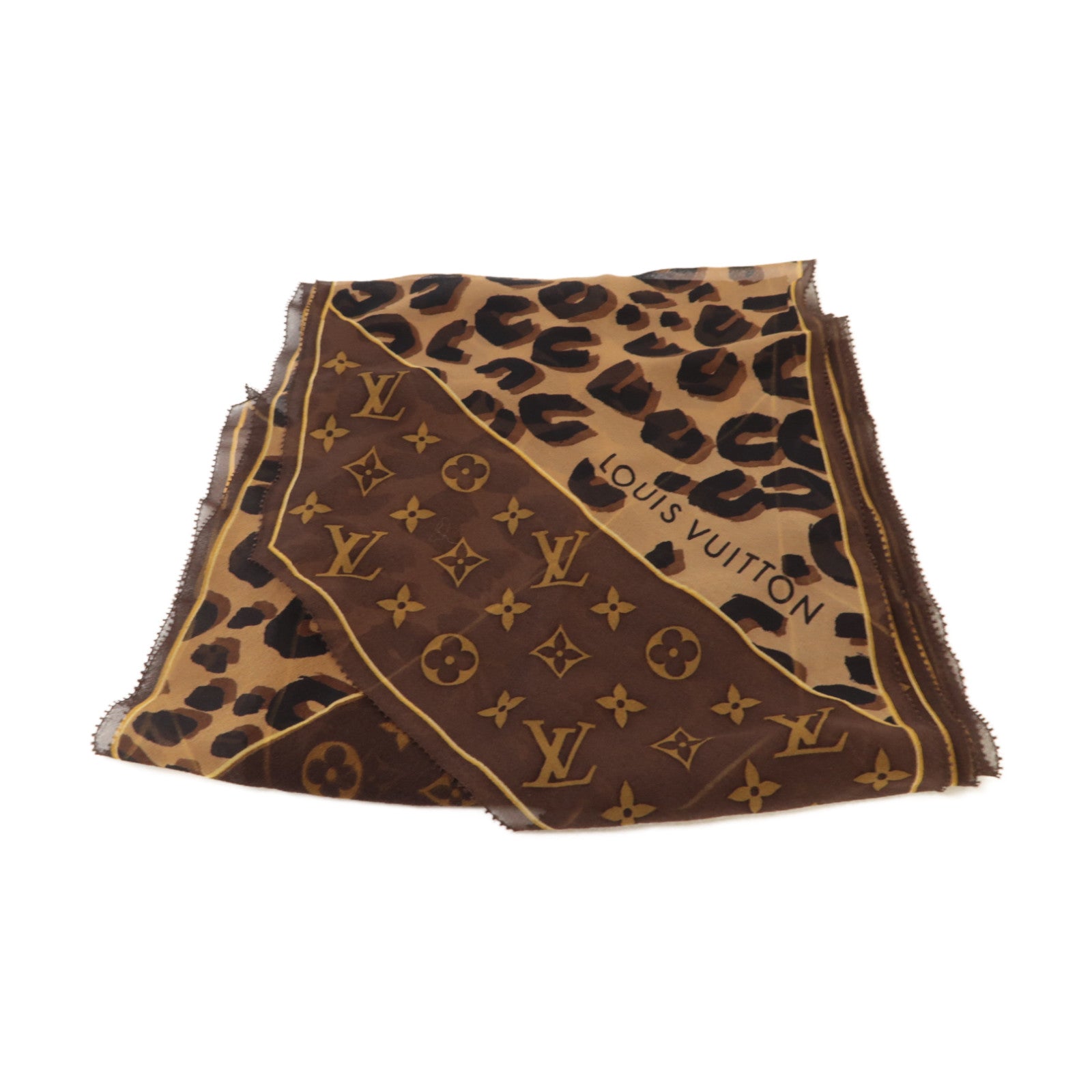 LOUIS VUITTON 薄紗Scarf圍巾啡色