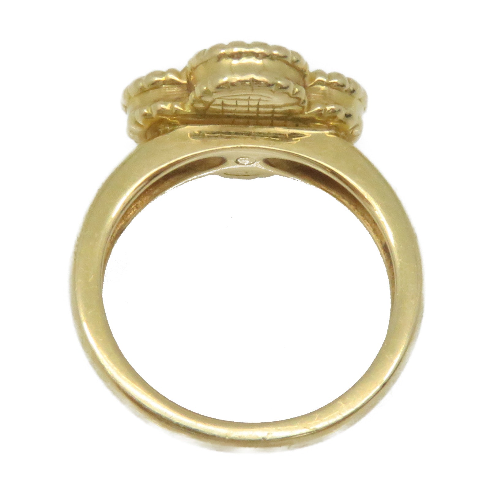 Van Cleef & Arpels 18K黃金/瑪瑙Vintage Alhambra Ring戒指#52/US#5.75