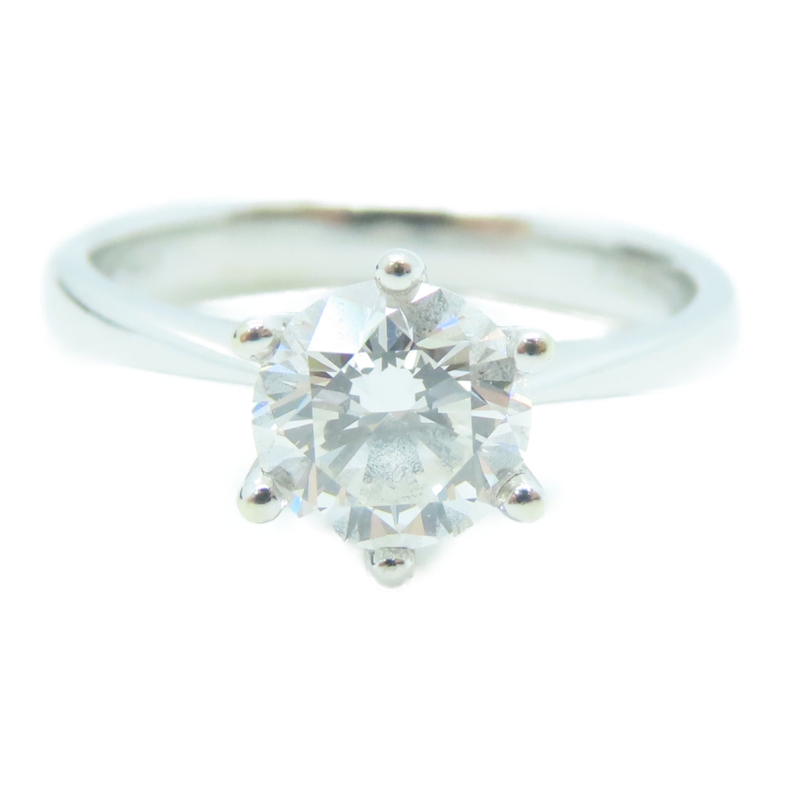 JEWELRY 18K白金Ring 0.81ct钻石戒指US#4