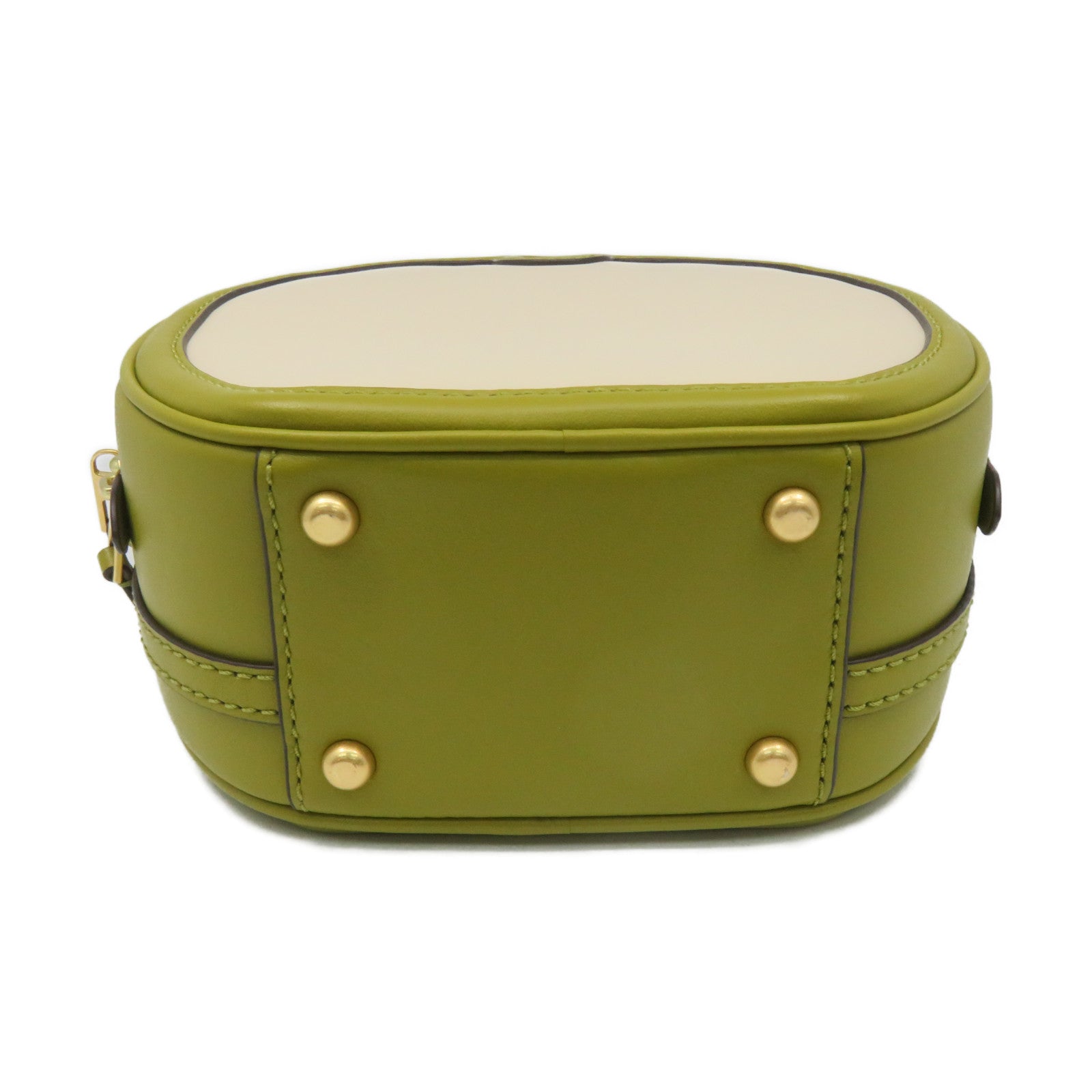 Tory Burch Leather Shoulder Bag Apricot/Green