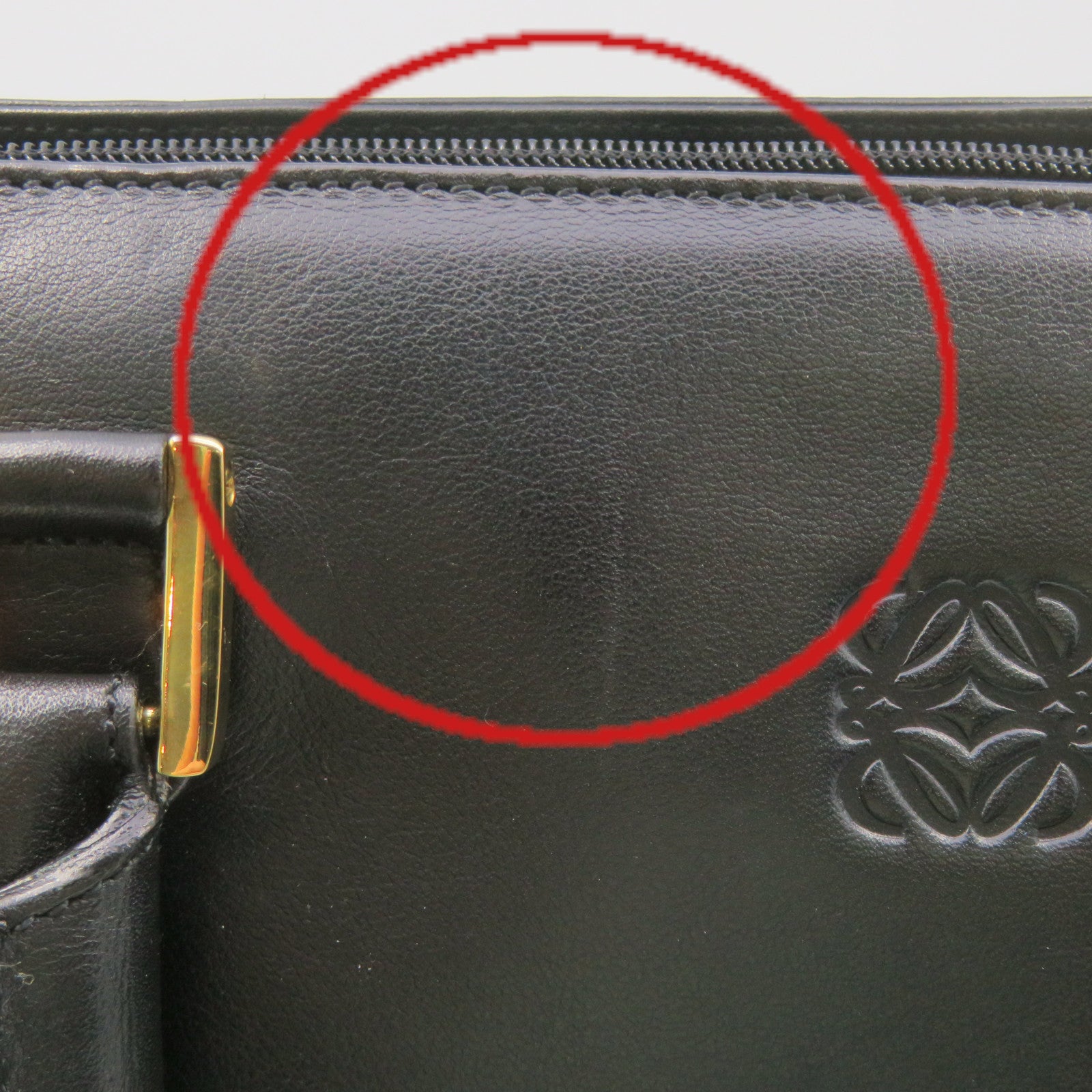 LOEWE 牛皮皮革Tote Bag手挽袋黑色