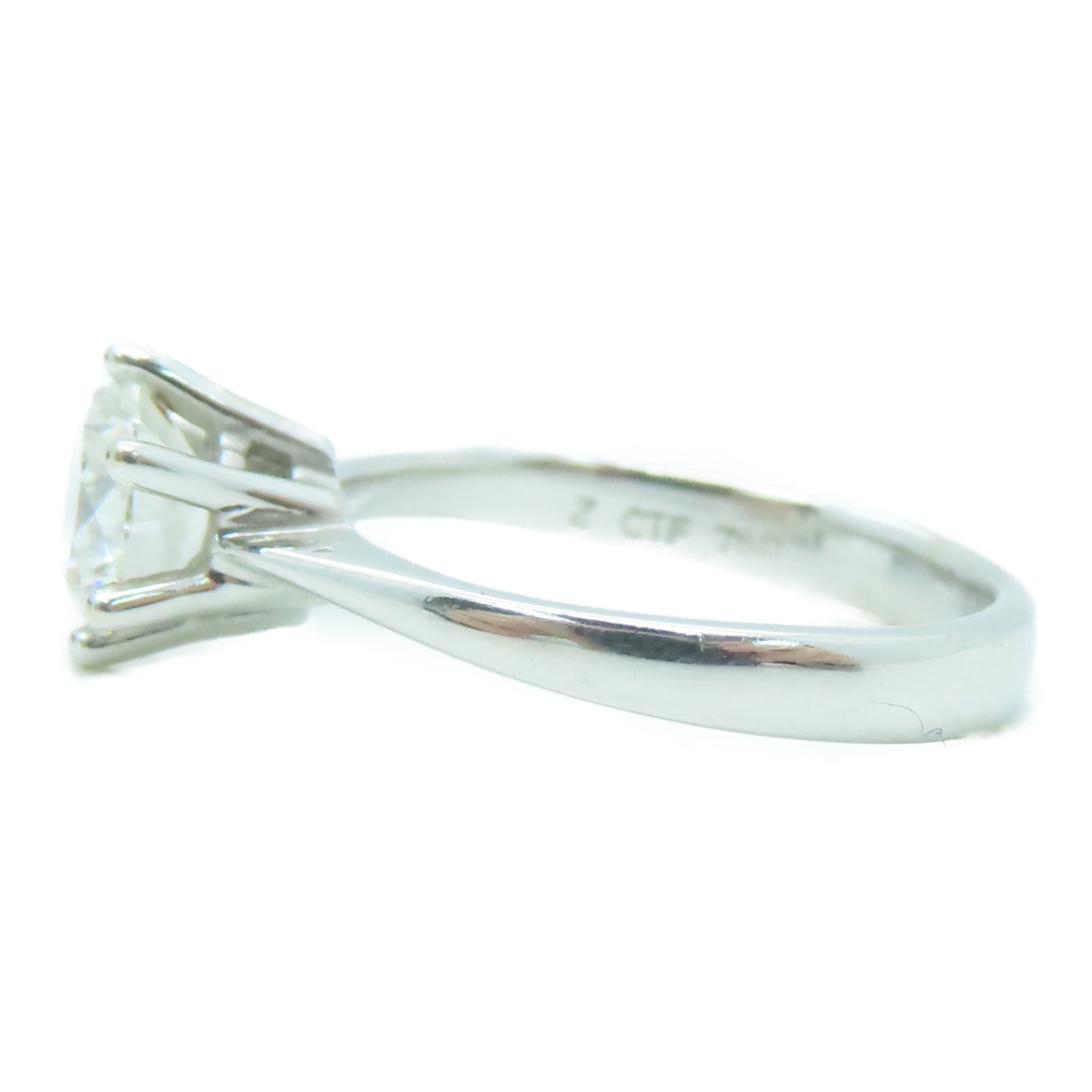 JEWELRY 18K白金Ring 0.81ct钻石戒指US#4