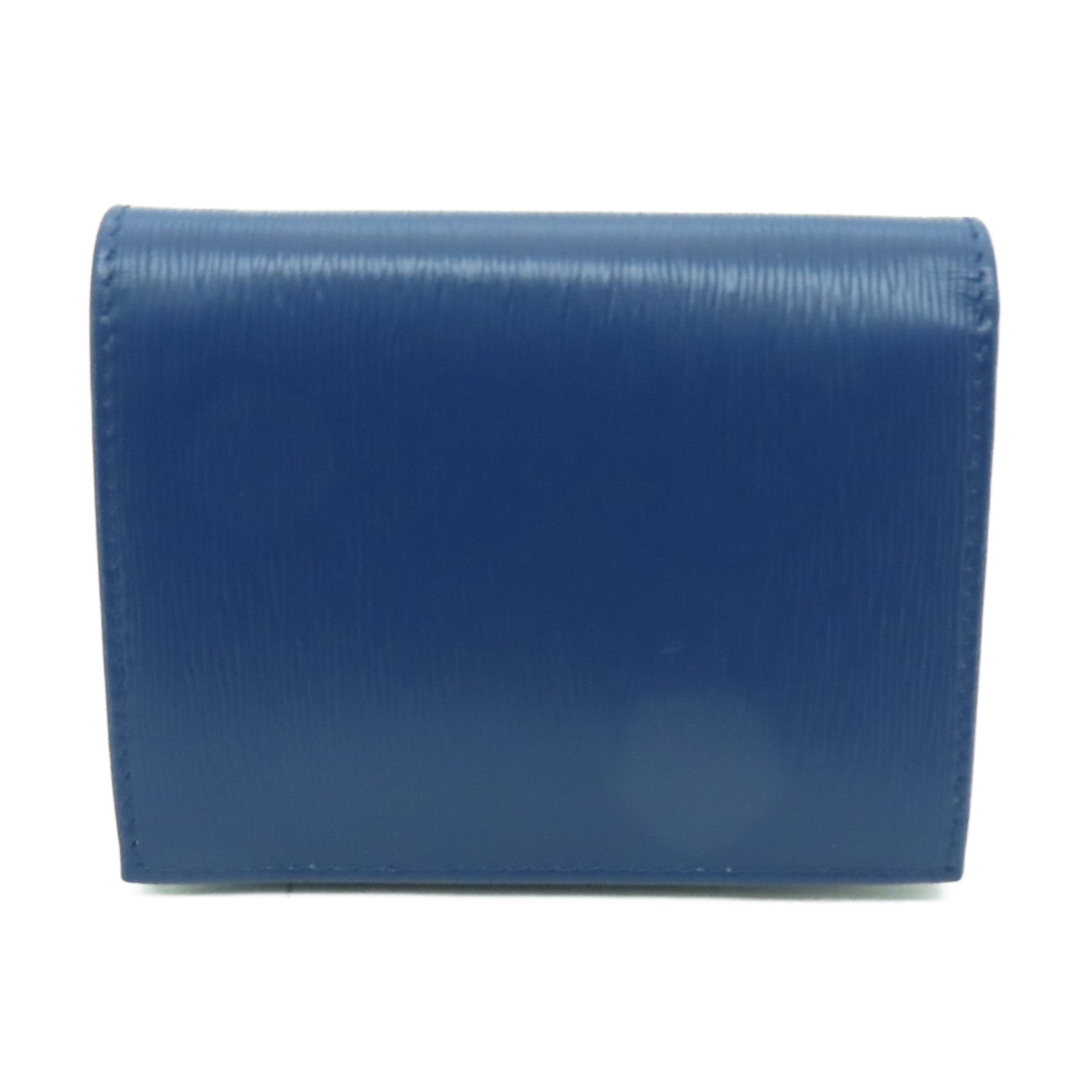 PRADA 牛皮皮革Wallet金扣錢包藍色