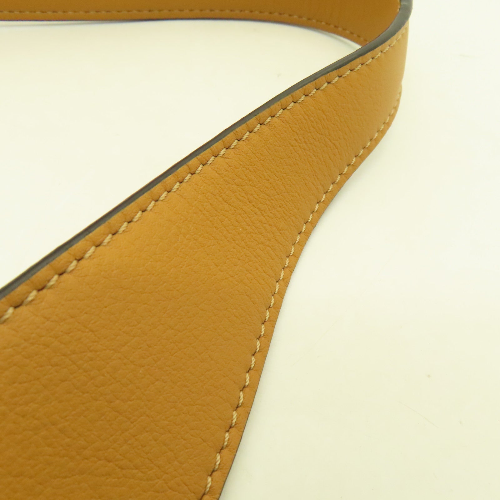 LOEWE cowhide leather Hobo Bag gold buckle shoulder bag brown