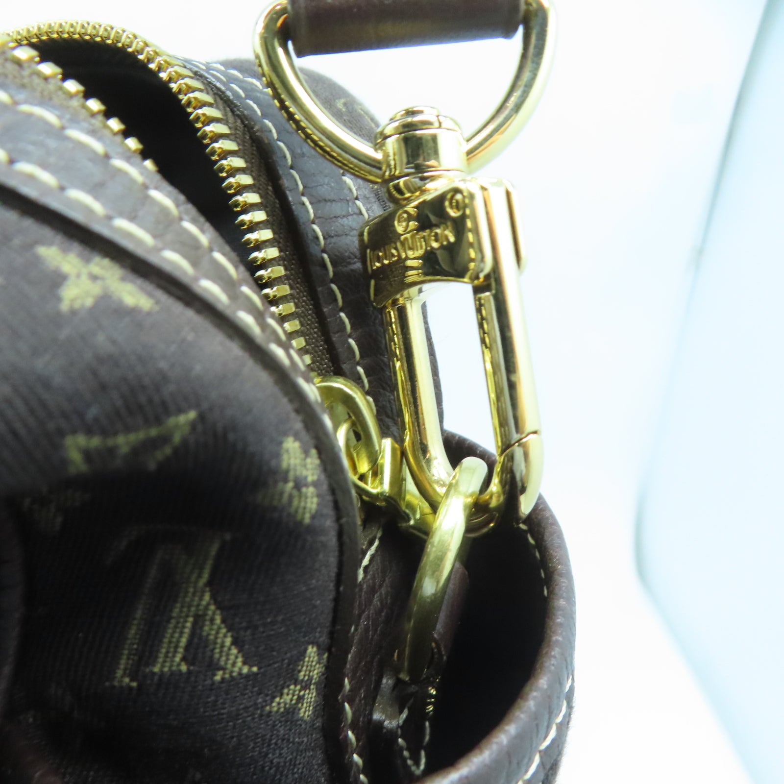 LOUIS VUITTON Monogram Mini Sac Langer金扣手挽肩背兩用袋棕色