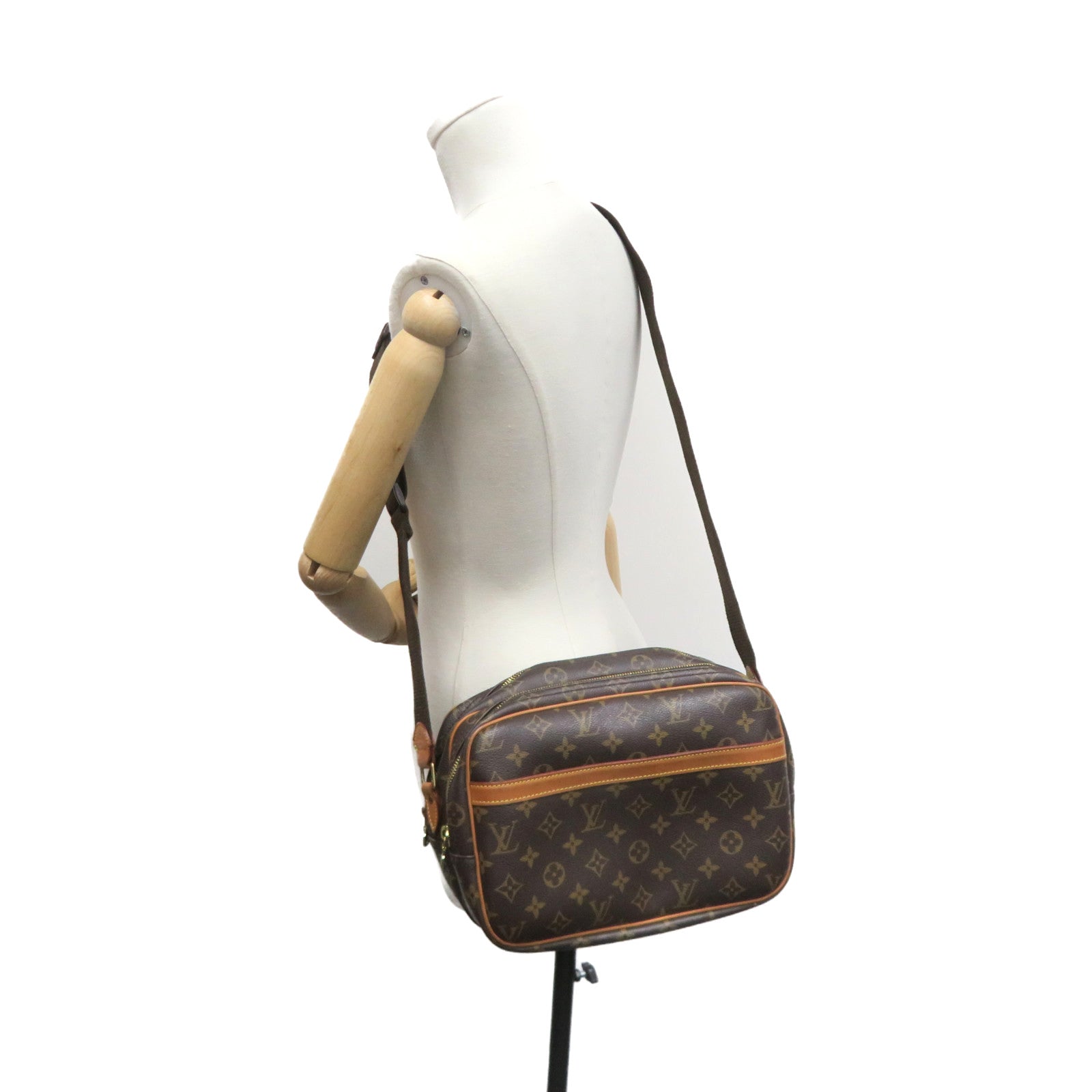 LOUIS VUITTON 【激減優惠】Monogram Reporter PM Shoulder Bag肩背袋啡色