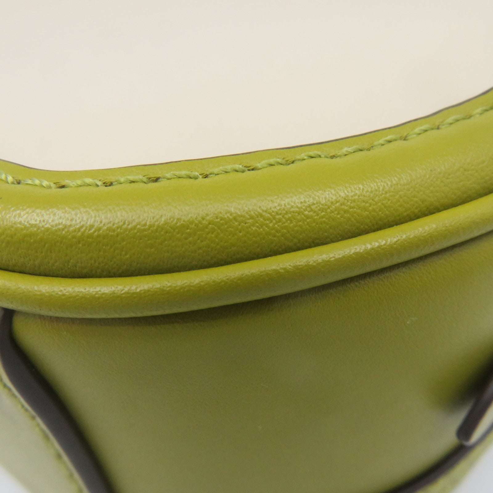 Tory Burch Leather Shoulder Bag Apricot/Green