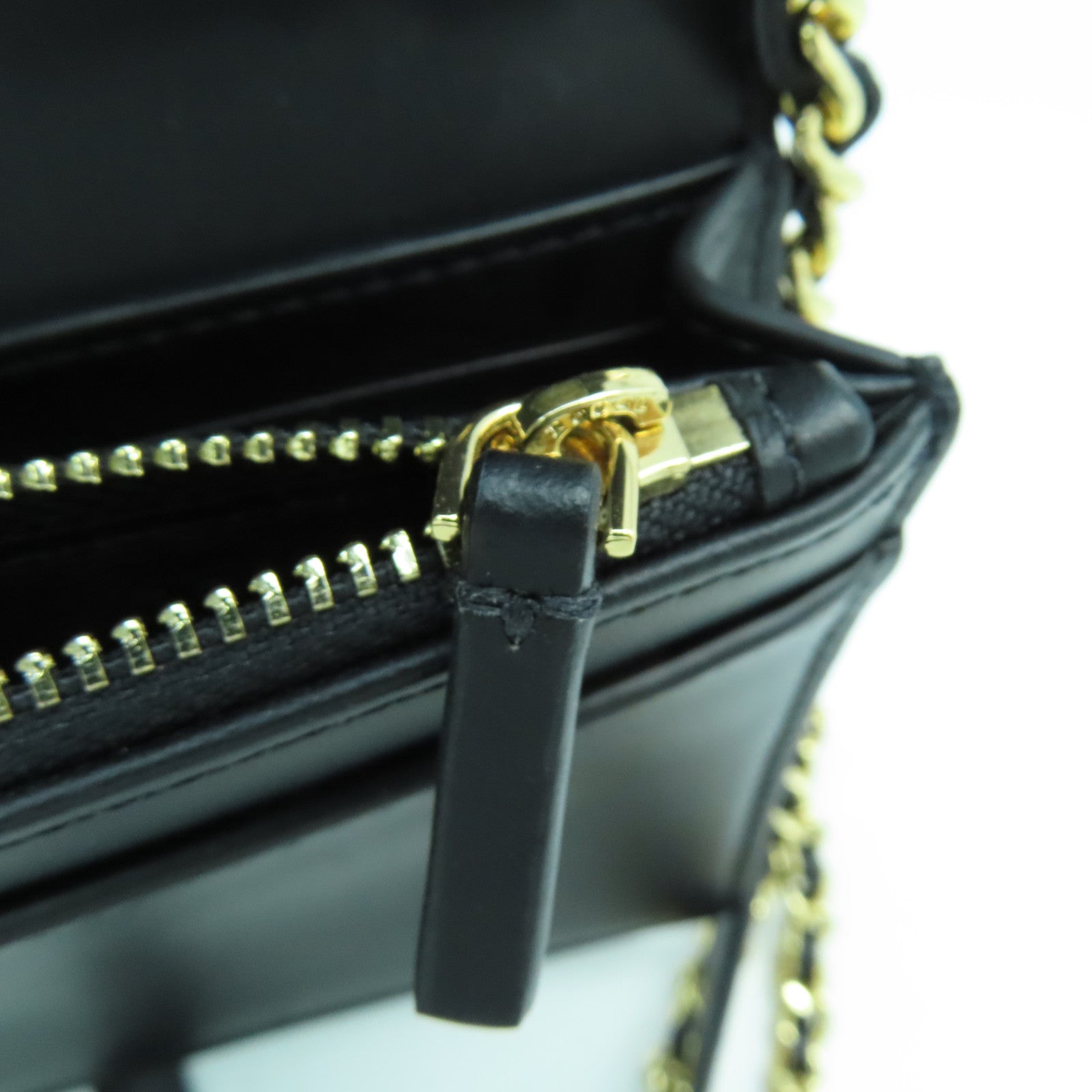 Tory Burch 菱格羊皮皮革Chain Shoulder Bag金扣鏈帶肩背袋黑色