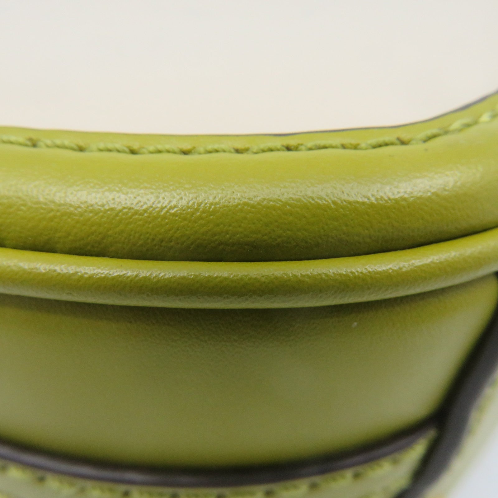 Tory Burch Leather Shoulder Bag Apricot/Green