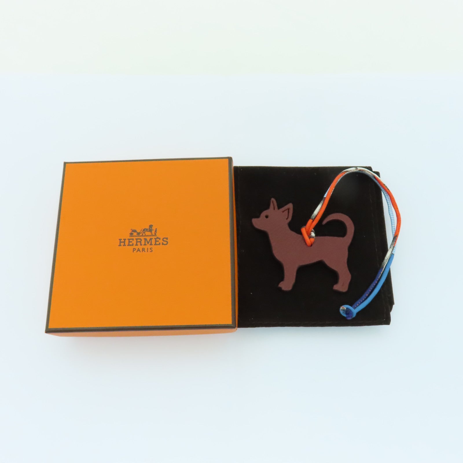 HERMES 【激減優惠】Togo皮革/Epsom皮革Chihuahua Charm掛飾黑色/啡色