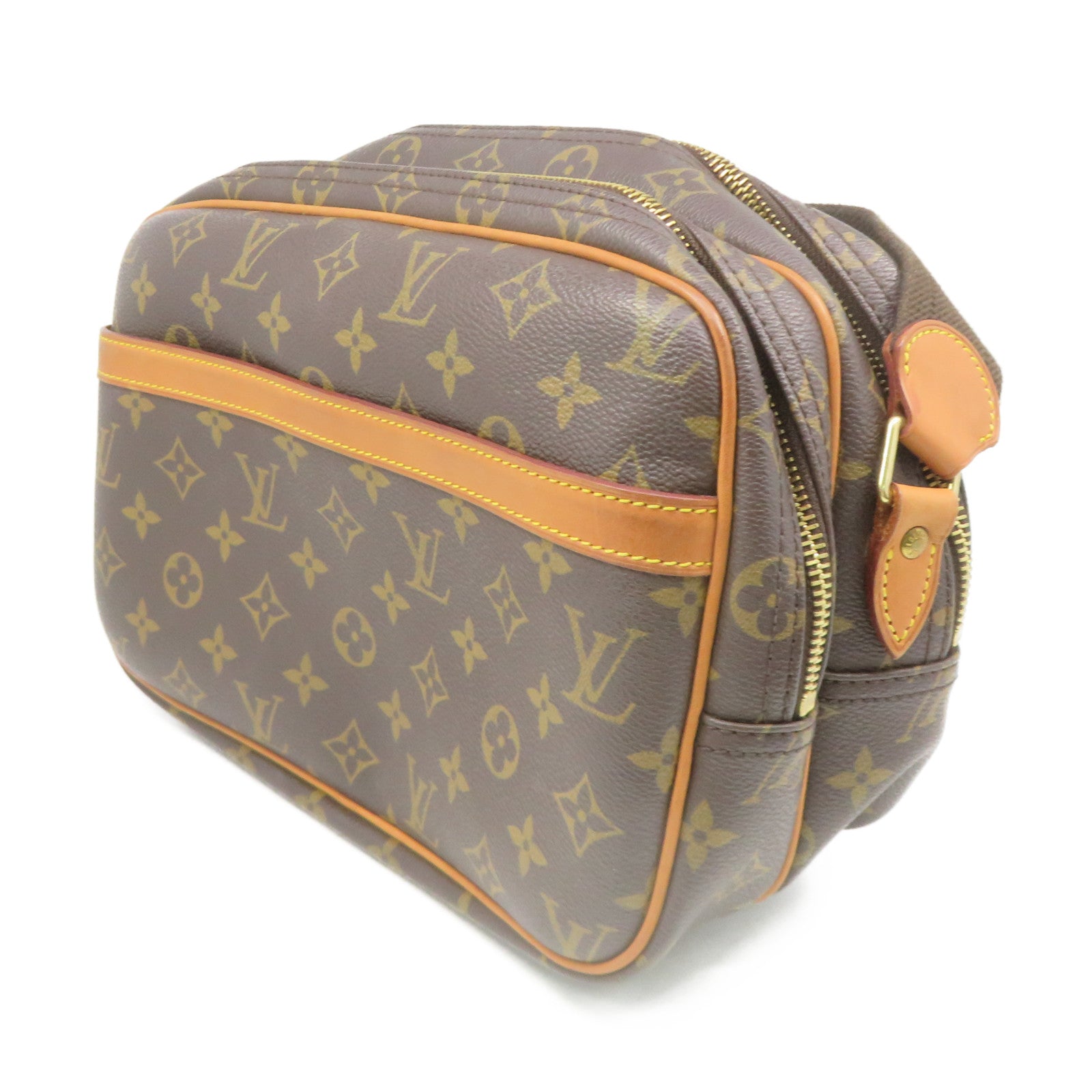 LOUIS VUITTON 【激減優惠】Monogram Reporter PM Shoulder Bag肩背袋啡色