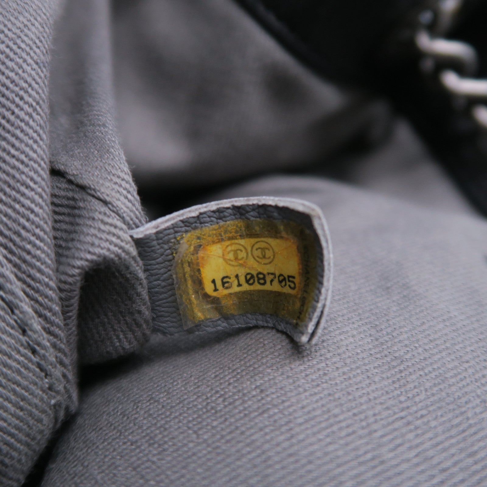 CHANEL 菱格羊皮皮革Chain Shoulder Bag銀扣肩背袋黑色